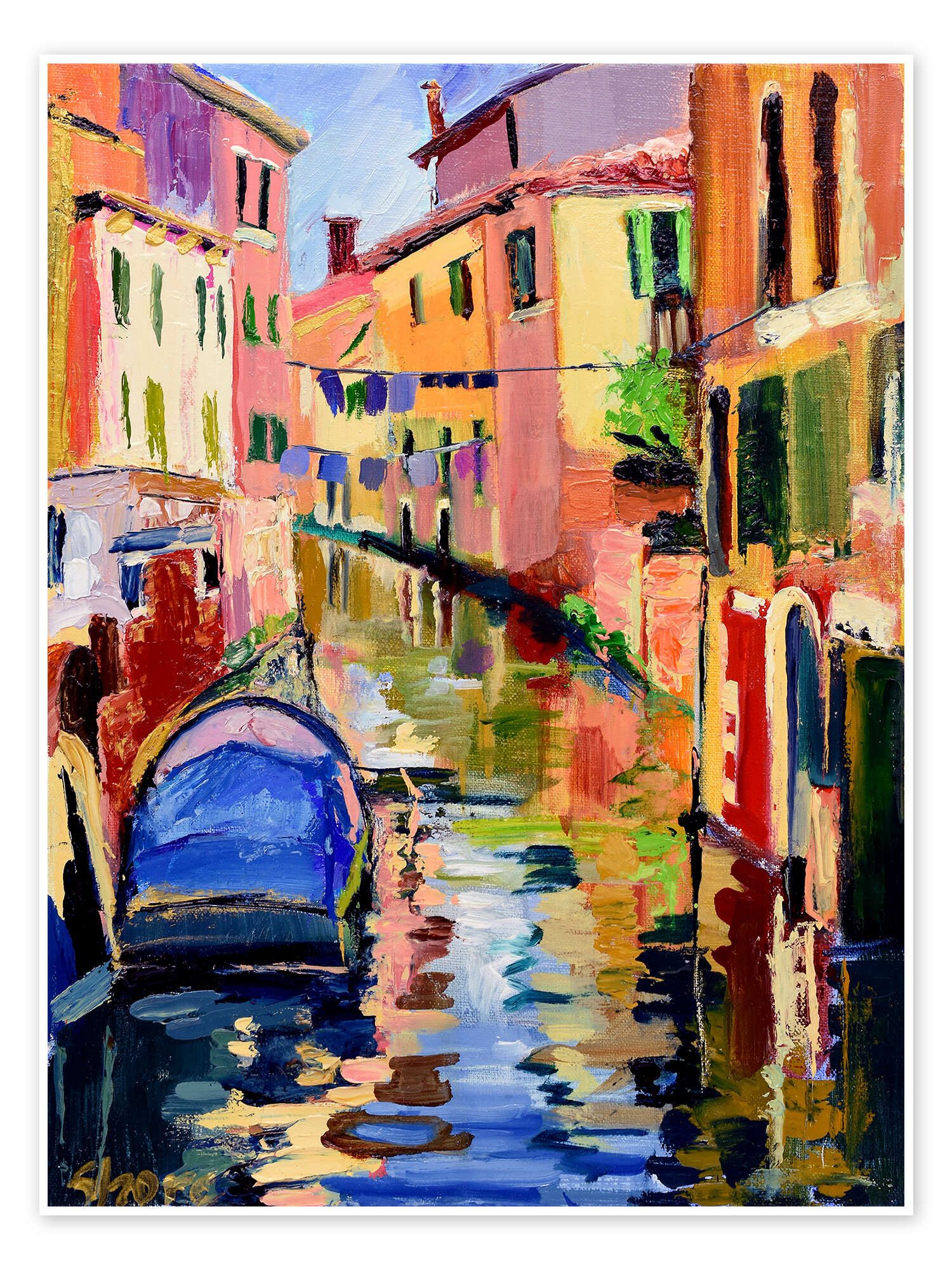 Posterlounge Wandbild Venezianischer Kanal, Maxine Shore, erhältlich als Poster, Leinwandbild, Wandsticker oder Acrylglasbild