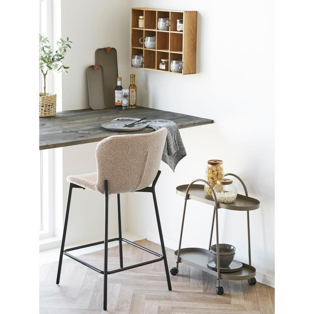 ebuy24 Barhocker 2er Set Bria Barhocker beige.