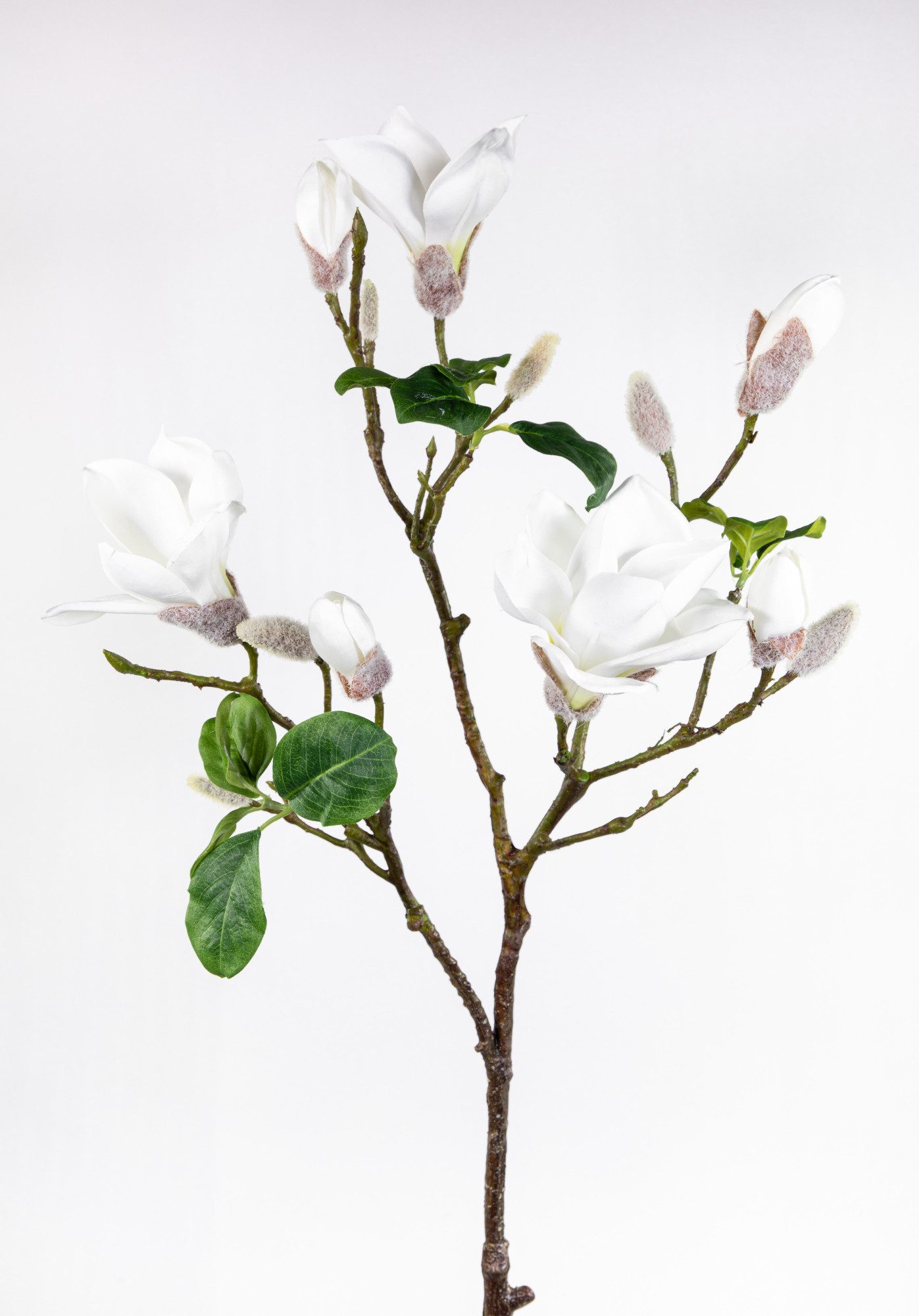 Kunstblume Magnolienzweig / Magnolienast 98cm weiß GA künstliche Blumen