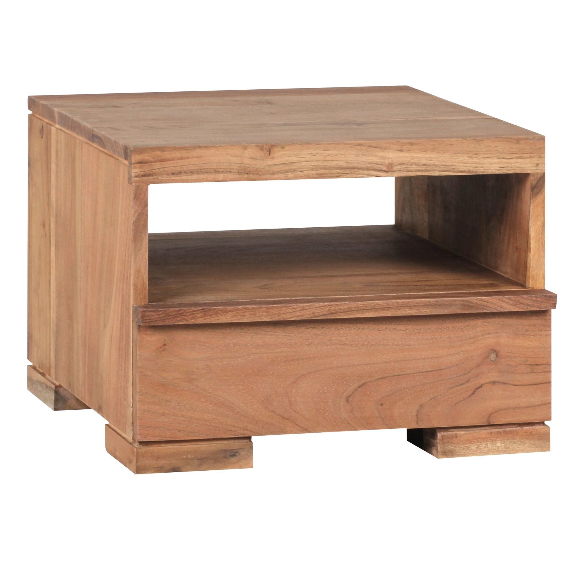 FINEBUY Nachtschrank SuVa2471_1 (Nachtkommode Quadratisch, Nachtkästchen günstig online kaufen