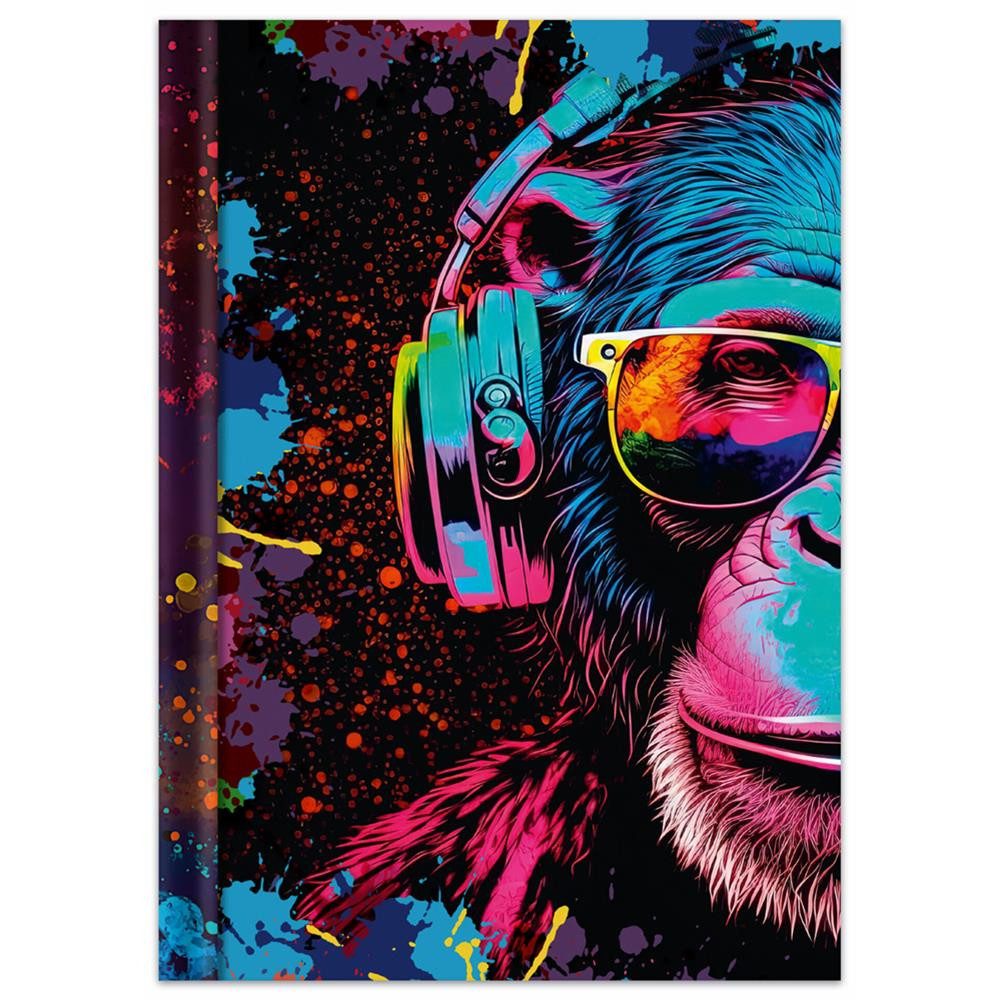 RNK Verlag Notizbuch Notizbuch Neon DIN A4 blanko Hardcover mit 96 Blatt, 96 Blatt, blanko, Hardcover, intensiver Farbdruck
