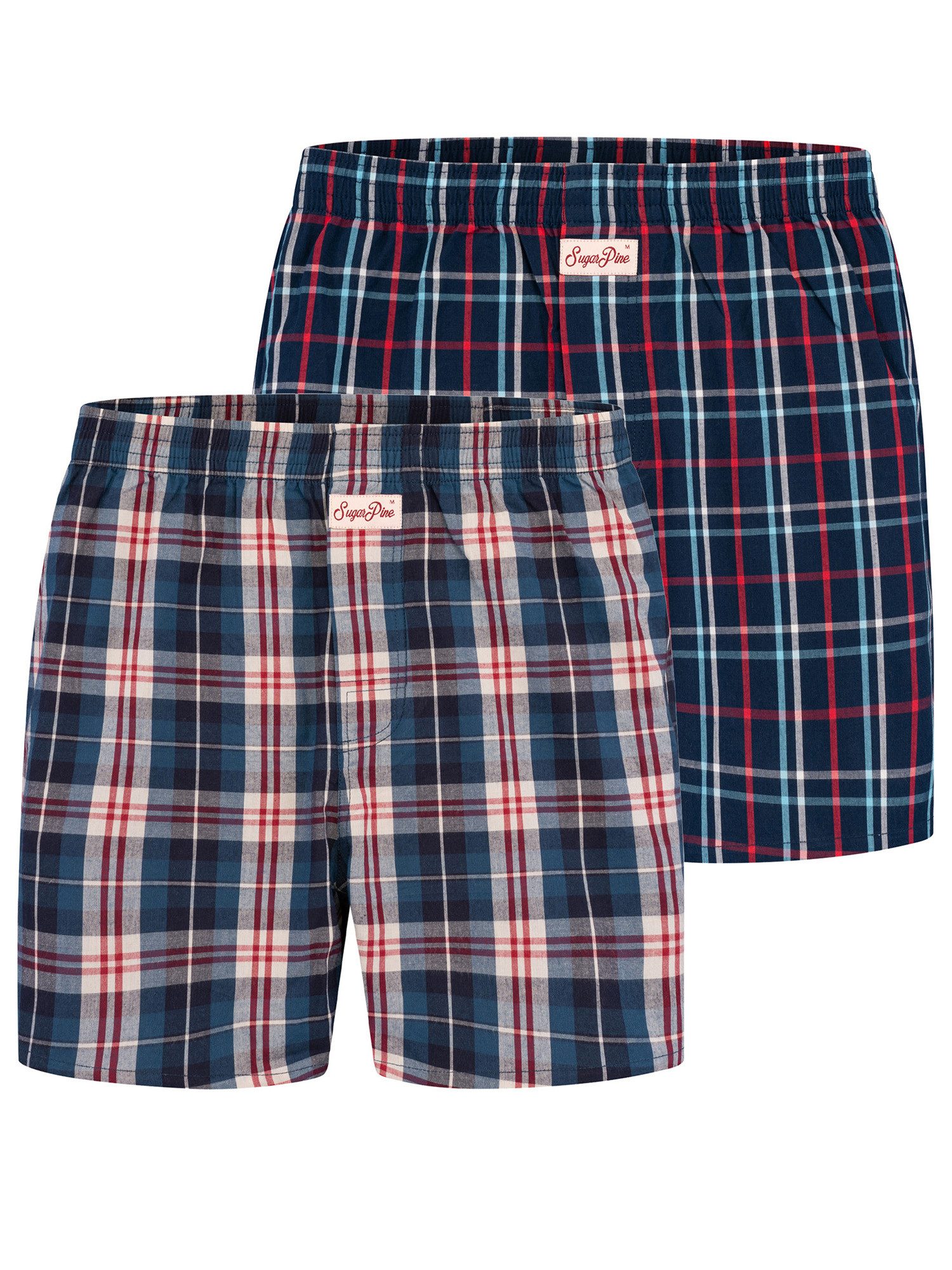 Sugar Pine Boxer Mix Karos (2-St) Boxershorts, Unterhose, Boxerbriefs