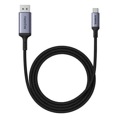 Baseus Unidirektionales Kabel USB-C auf DisplayPort 1.4 8K 60Hz Schwarz USB-Kabel, (150 cm)