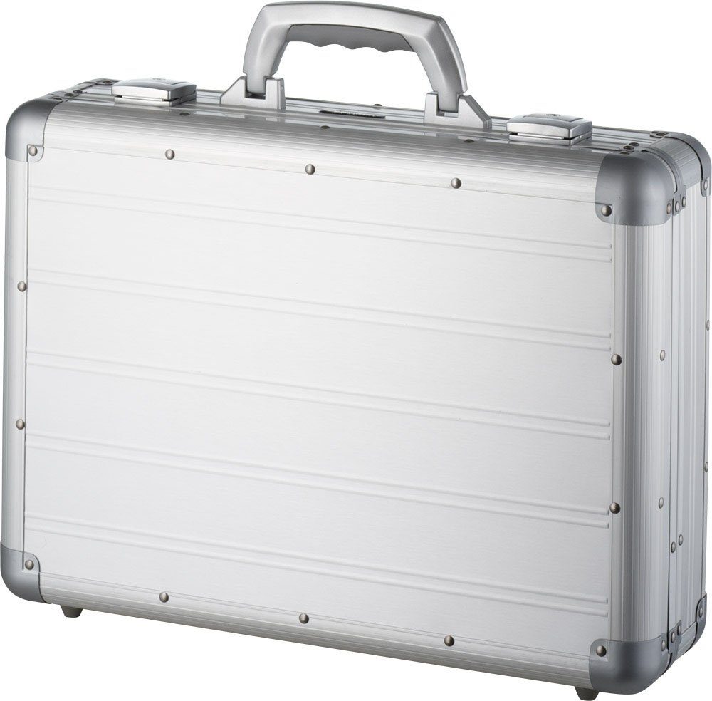 Aluminiumkoffer Business-Koffer fixbag Attaché, mit matt, Laptopfach silberfarben