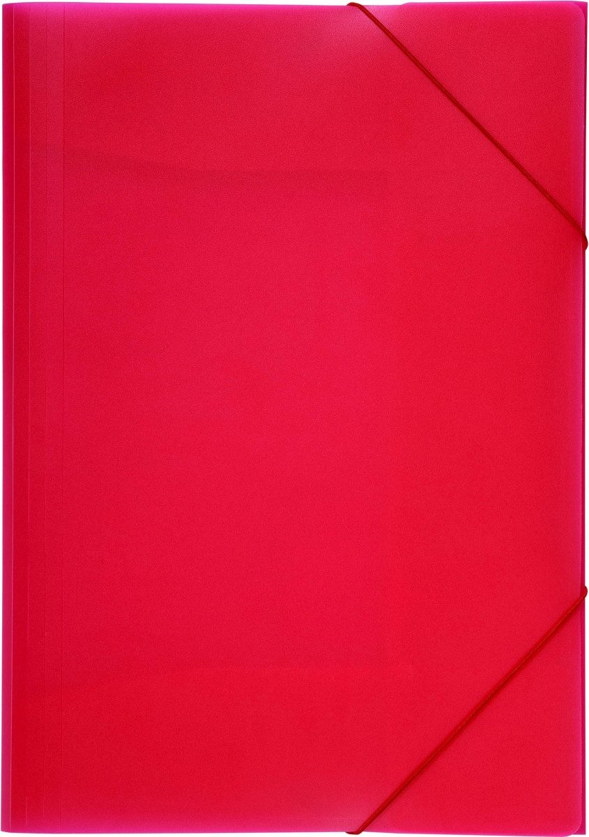 Fächermappe Gummizugmappe Lucy Colours A3 PP mit 3 Klappen rot Packung mit 5 Stück