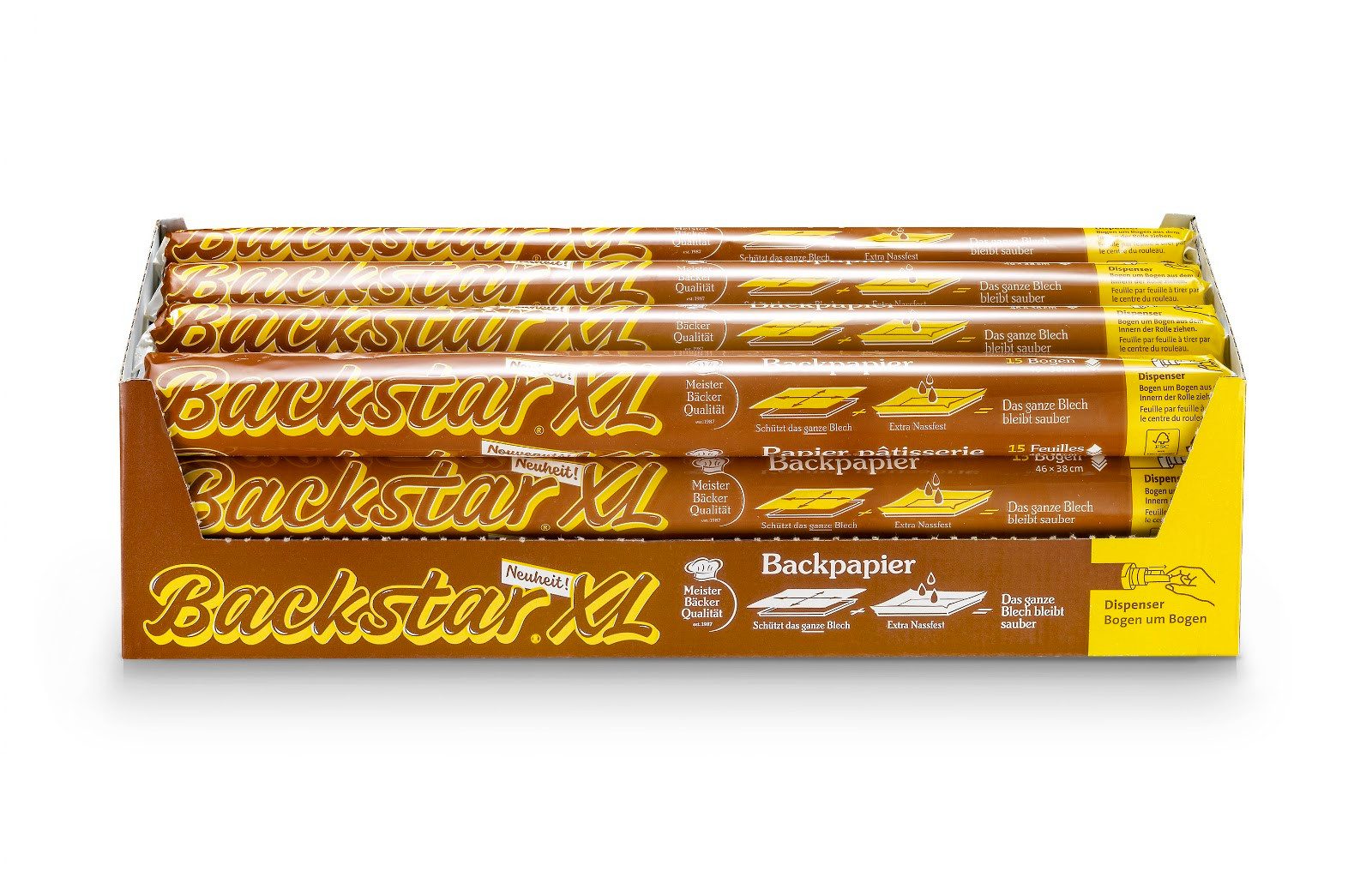 Backstar Backpapier XL Bogen, 180 Bogen, 46 x 38 cm, nassfest, bis 220 °C