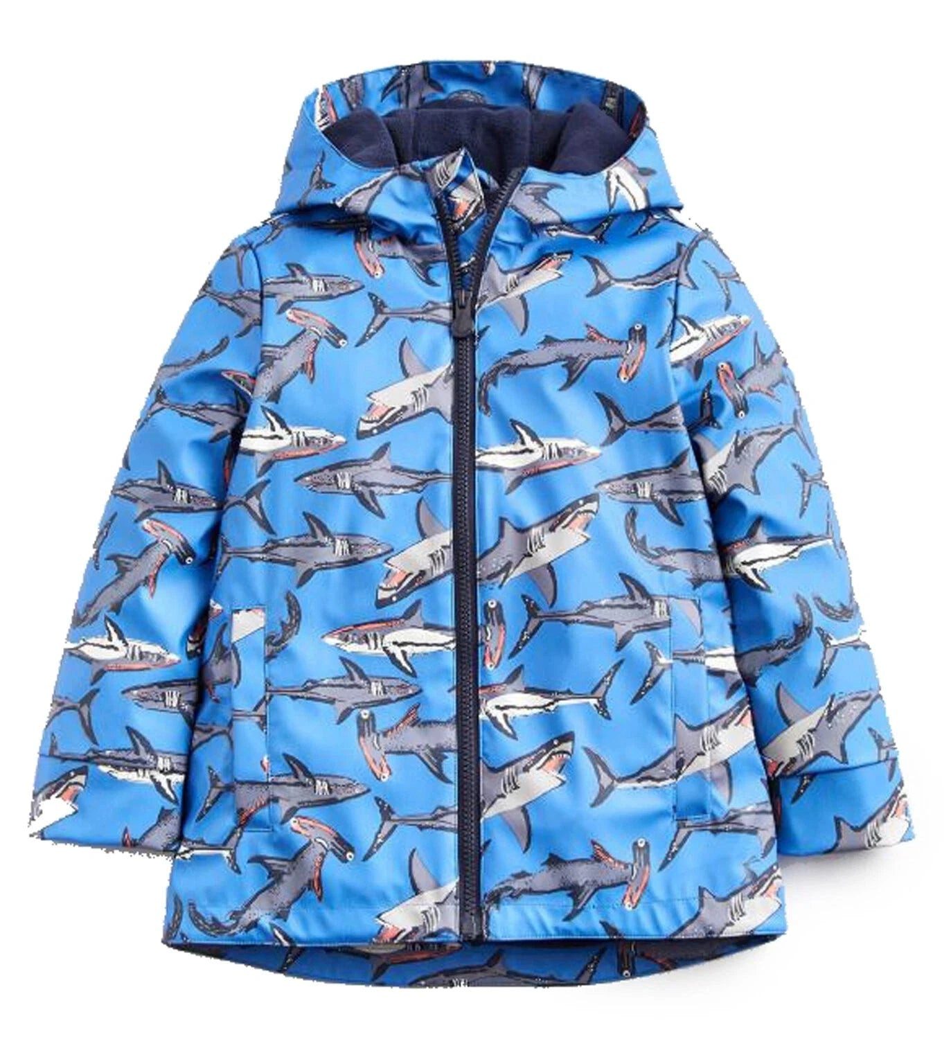 Tom Joule Regenjacke Tom Joule Regenjacke „Skipper“ blau mit Haien