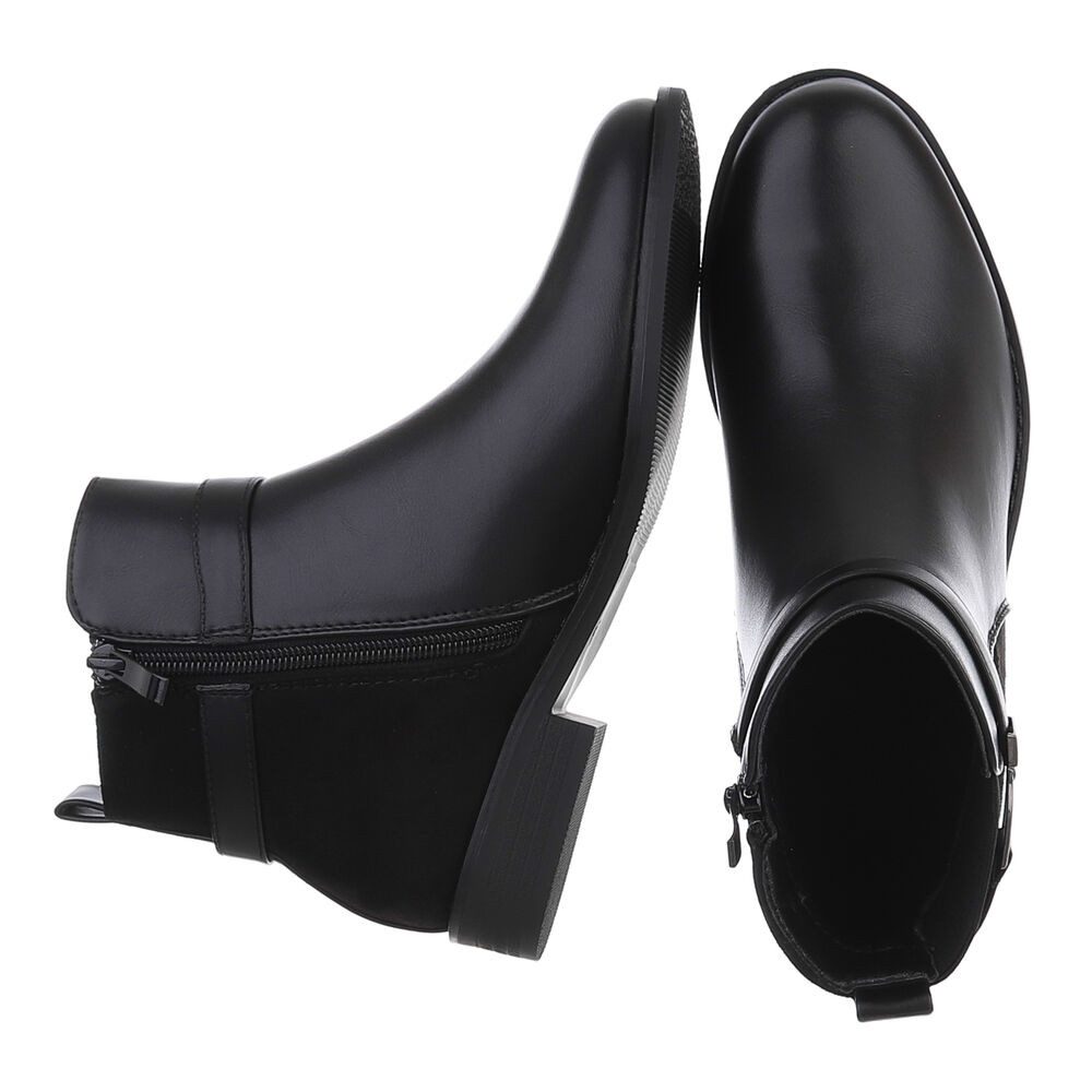 Ital-Design Elegante Damen Stiefeletten mit Schnalle günstig online kaufen