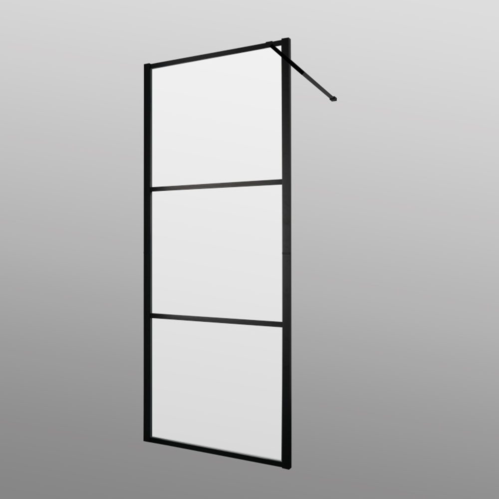 welltime Walk-in-Dusche Black Blocks Clear, Einscheibensicherheitsglas günstig online kaufen