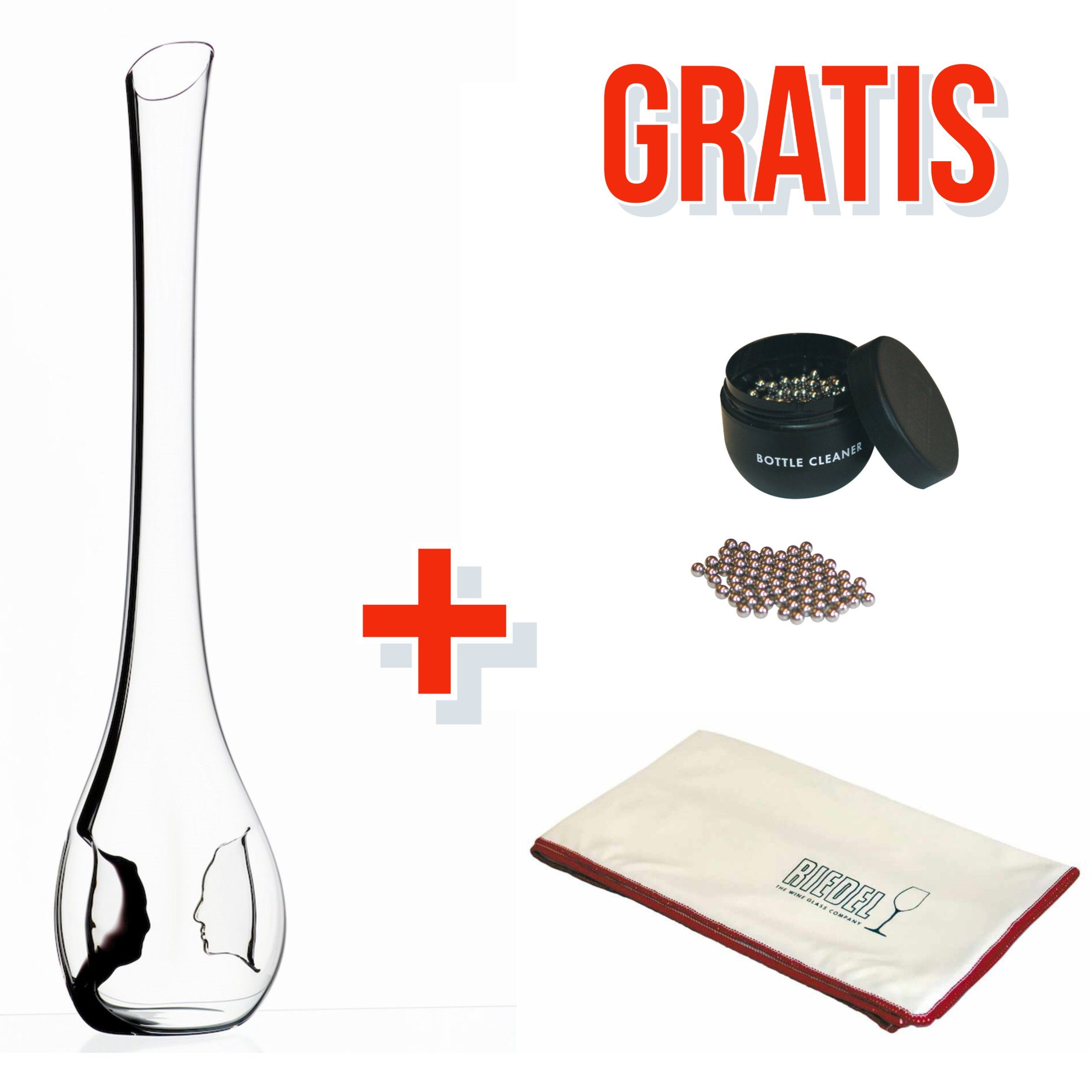 Glas Riedel Dekanter Black Tie Face to Face 3tlg. Set
