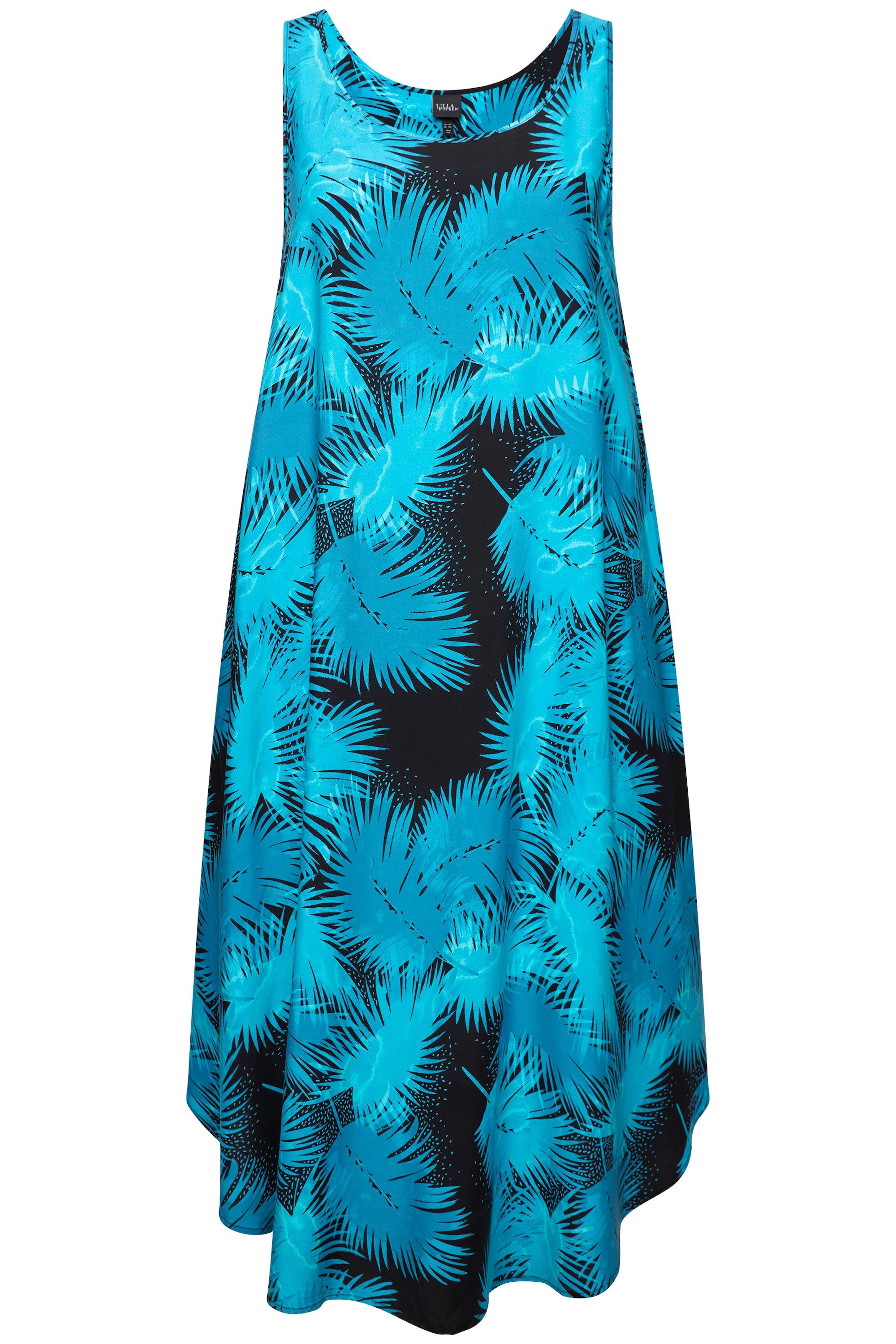 Ulla Popken Maxikleid Kleid Tiefsee-Druck A-Linie günstig online kaufen