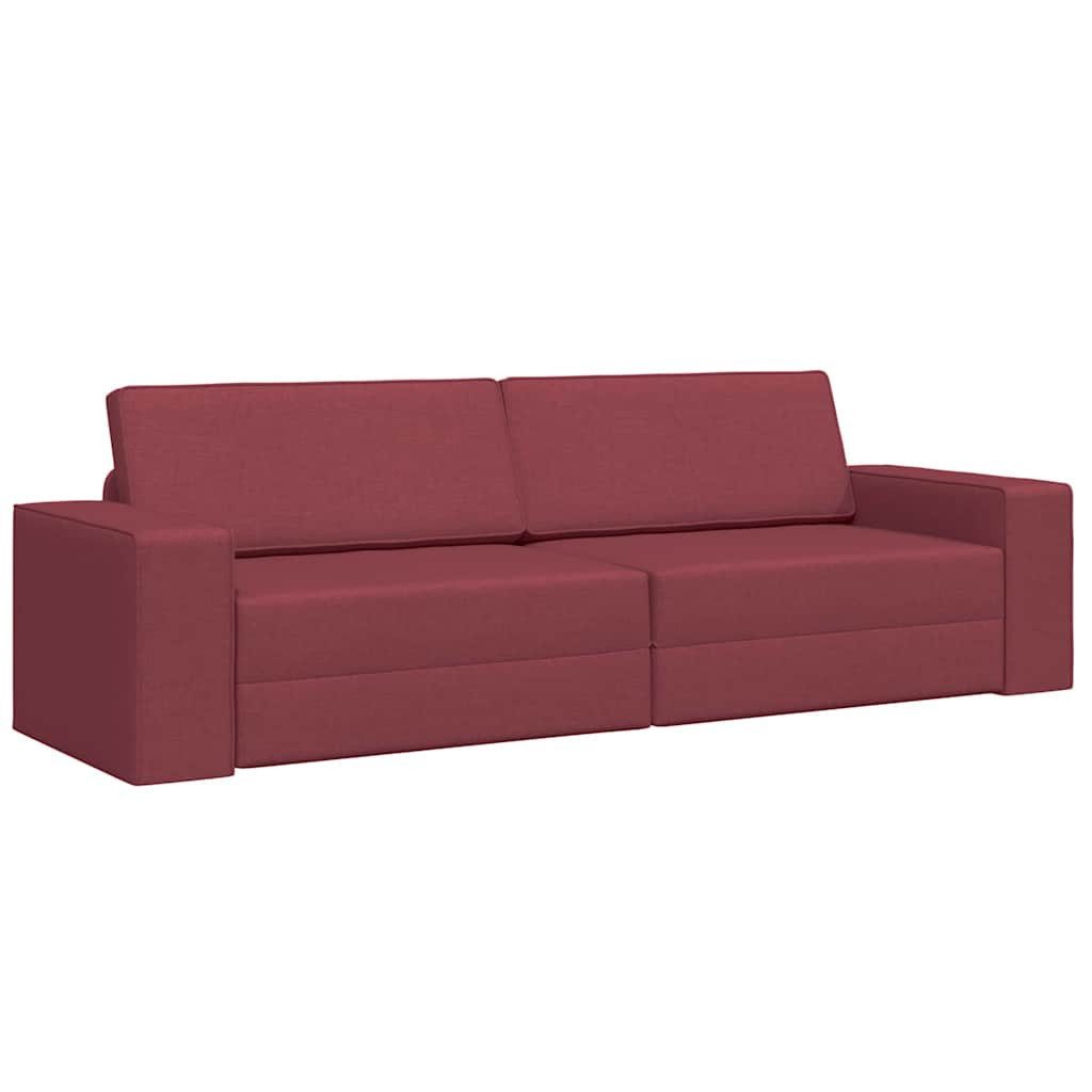 vidaXL Sofa Schlafsofa 200cm Weinrot Stoff, 1 Teile