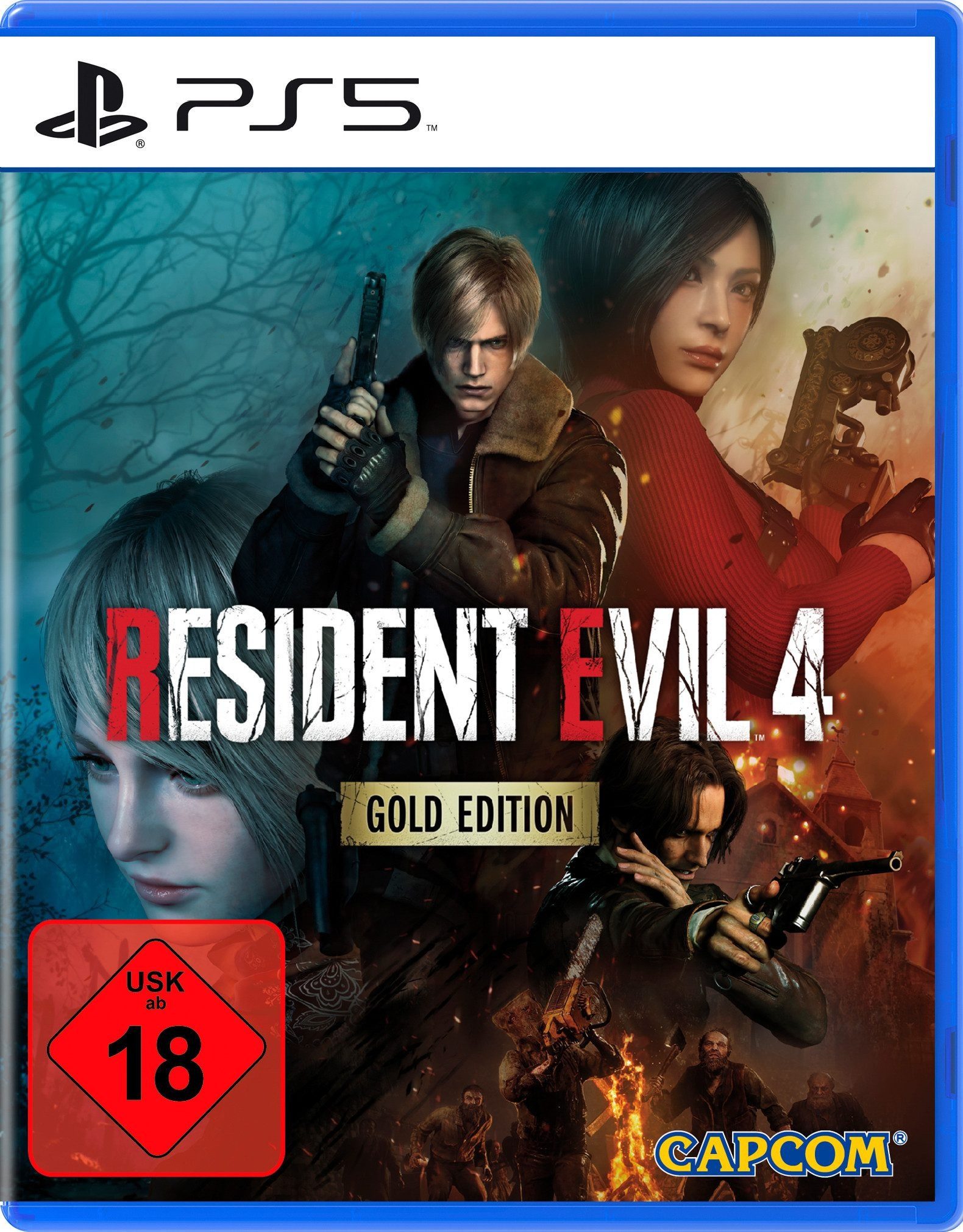 Resident Evil 4 Remake Gold Edition PS5 Playstation 5, Kompettes Gold Paket mit DLC Inhalte „Separate Ways