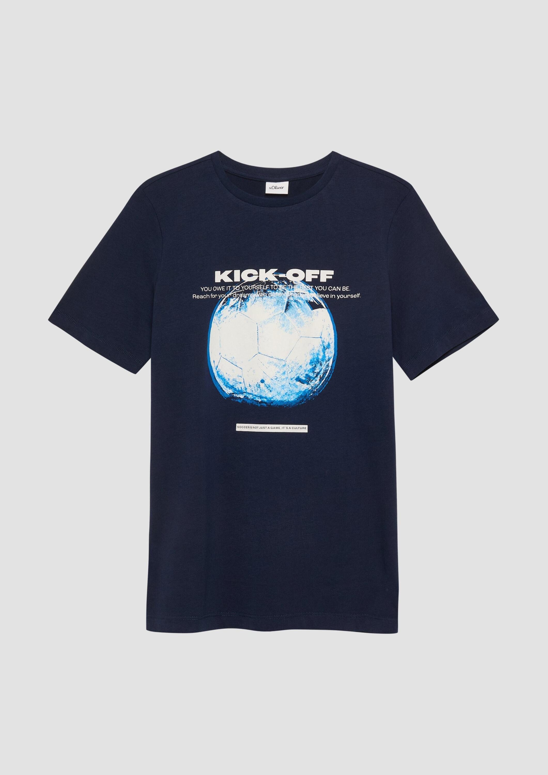 s.Oliver Kurzarmshirt T-Shirt T-Shirt mit Frontprint