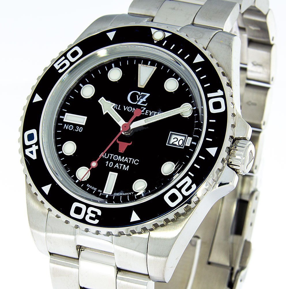 Carl von Zeyten Digitaluhr Carl von Zeyten No.30 Herrenuhr CVZ0030BKMB