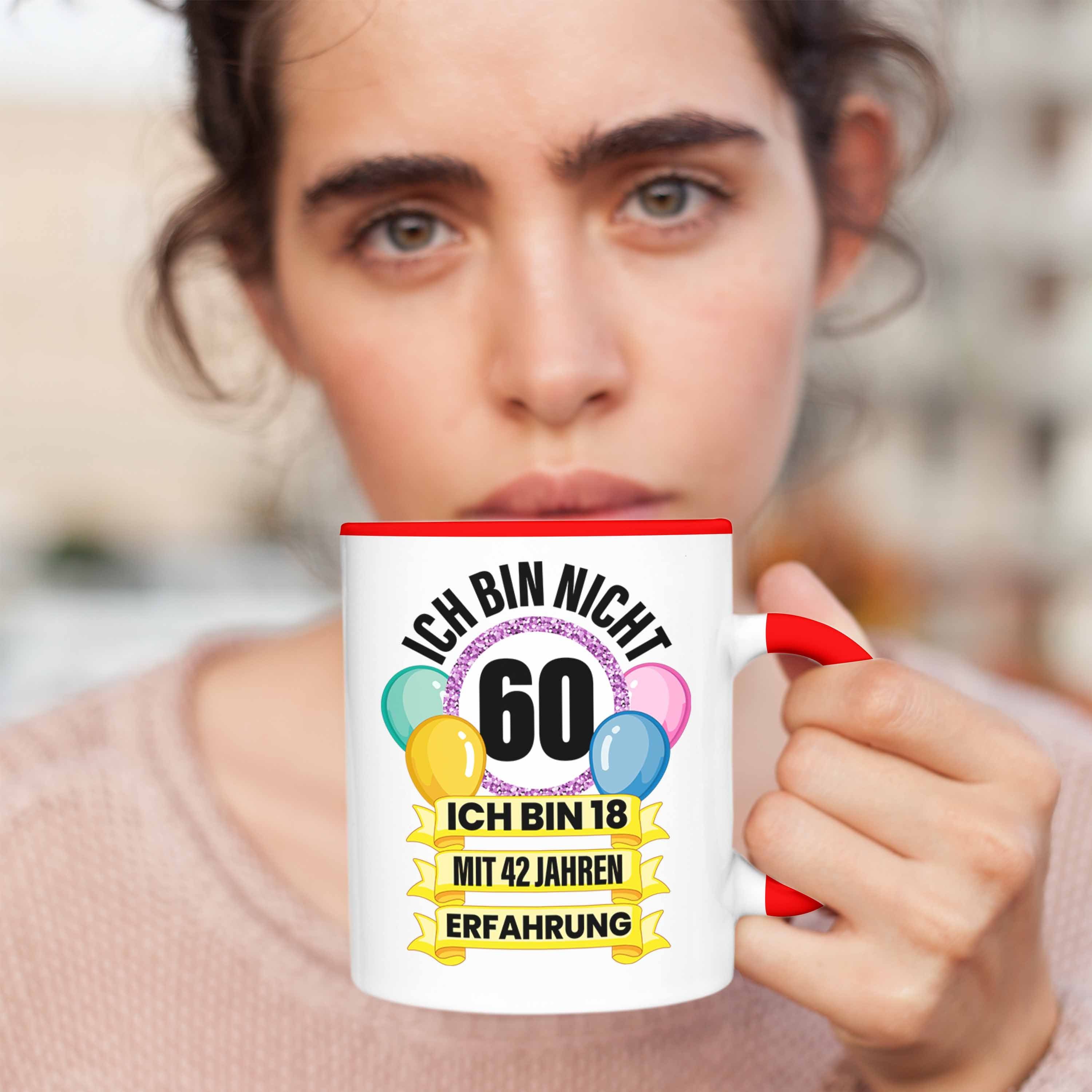 60. 60er Rot Tasse Geschenke Frau Lustig 60 Geschenk Tasse Jahre Mutter Geschenkidee Alt Trendation Frauen - Männer Mann 60 Trendation Geburtstag