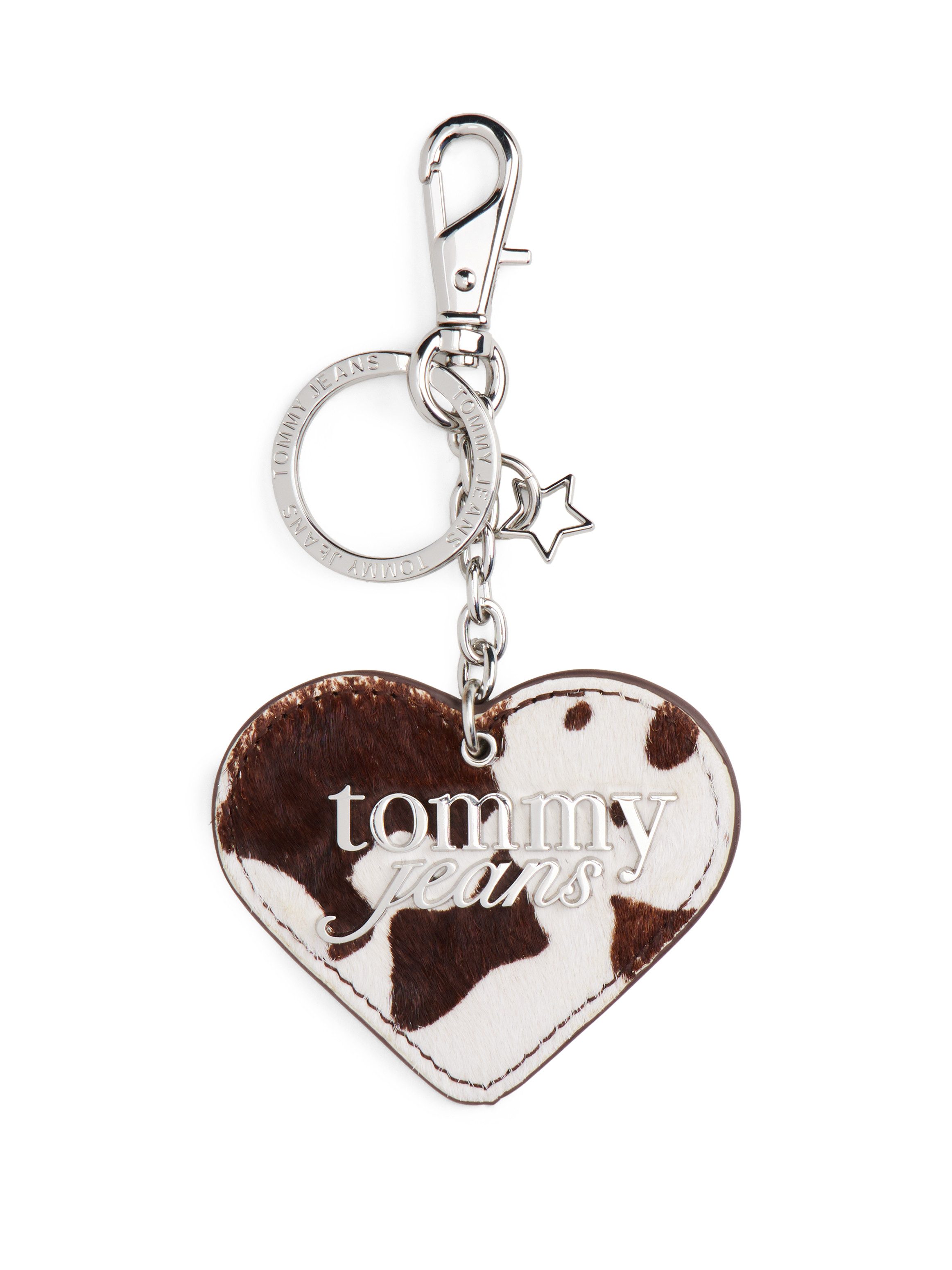 Tommy Jeans Schlüsselanhänger TJW COW HEART CHARM, Taschenanhänger, Accessoires in angesagter Kuhoptik