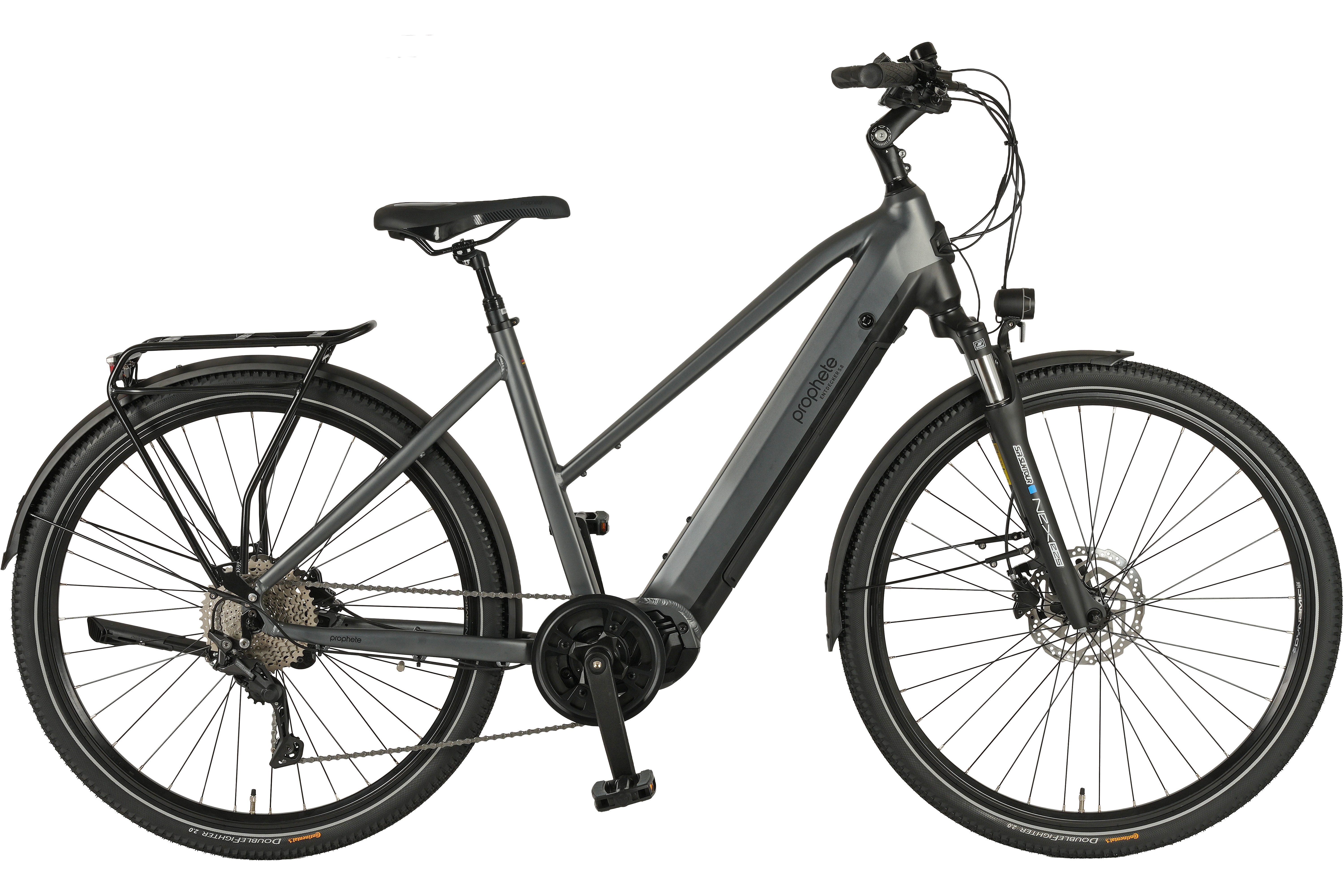 Prophete E-Bike Trekkingrad Entdecker 5.8, 10 Gang Shimano Deore Schaltwerk, Kettenschaltung, Mittelmotor, 720 Wh