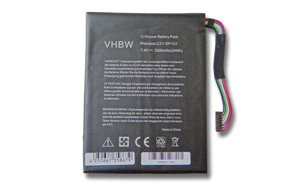 vhbw passend für Asus Eee Pad Transformer TR101, TF101X1 16GB, TR101 prefix Laptop-Akku 3300 mAh