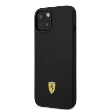 Ferrari Handyhülle Case iPhone 14 MagSafe kompatibel Silikon schwarz