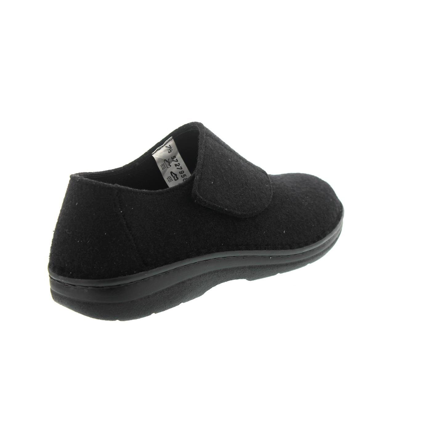 BERKEMANN Berkemann Balian, Herrenhausschuh, Filz, schwarz, Weite H, Klettv., We Hausschuh