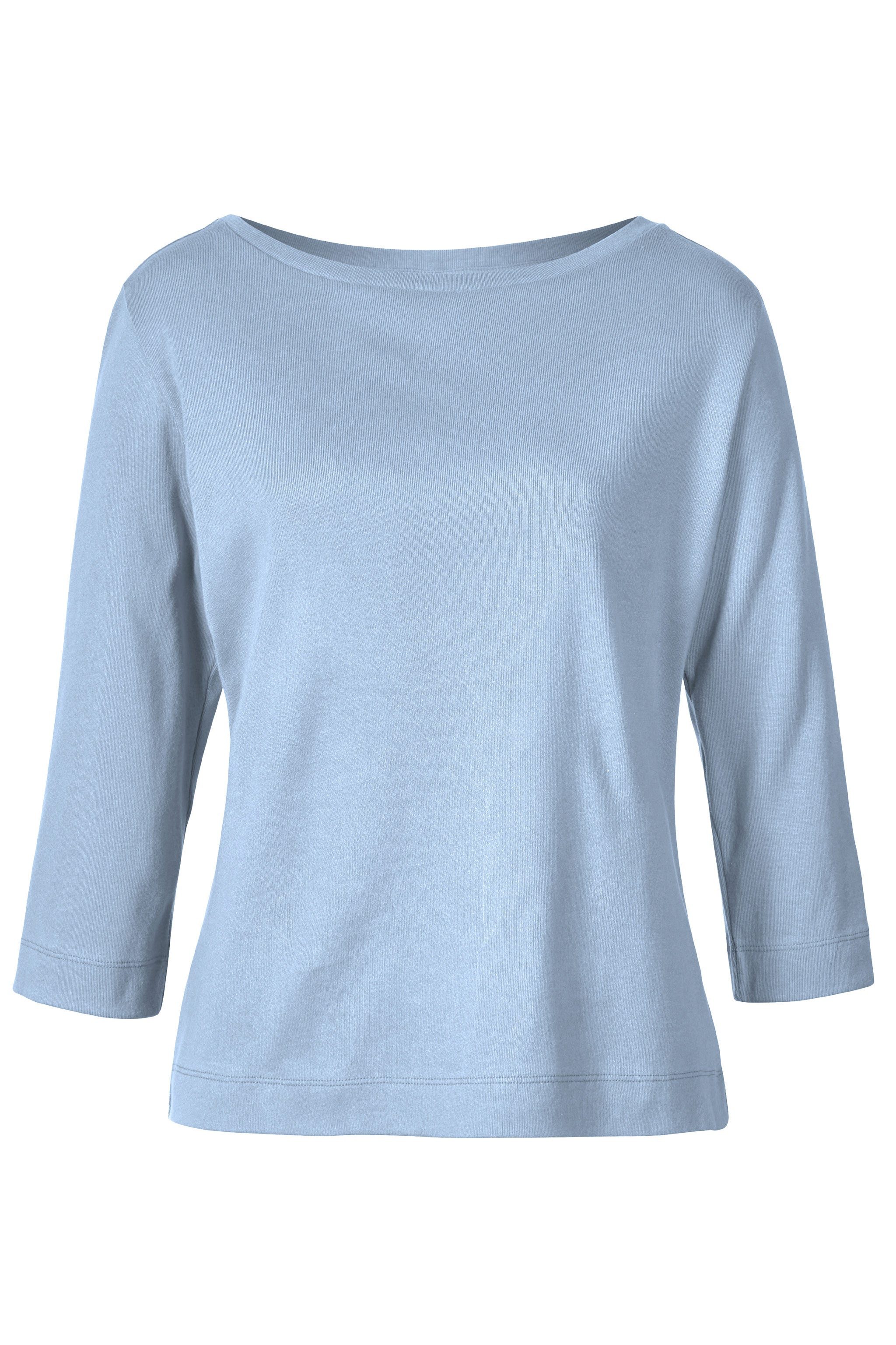 Himalaya Clothing Kurzarmshirt Basic Shirt 3/4 Arm Damen "Alma" mit Rundhal günstig online kaufen