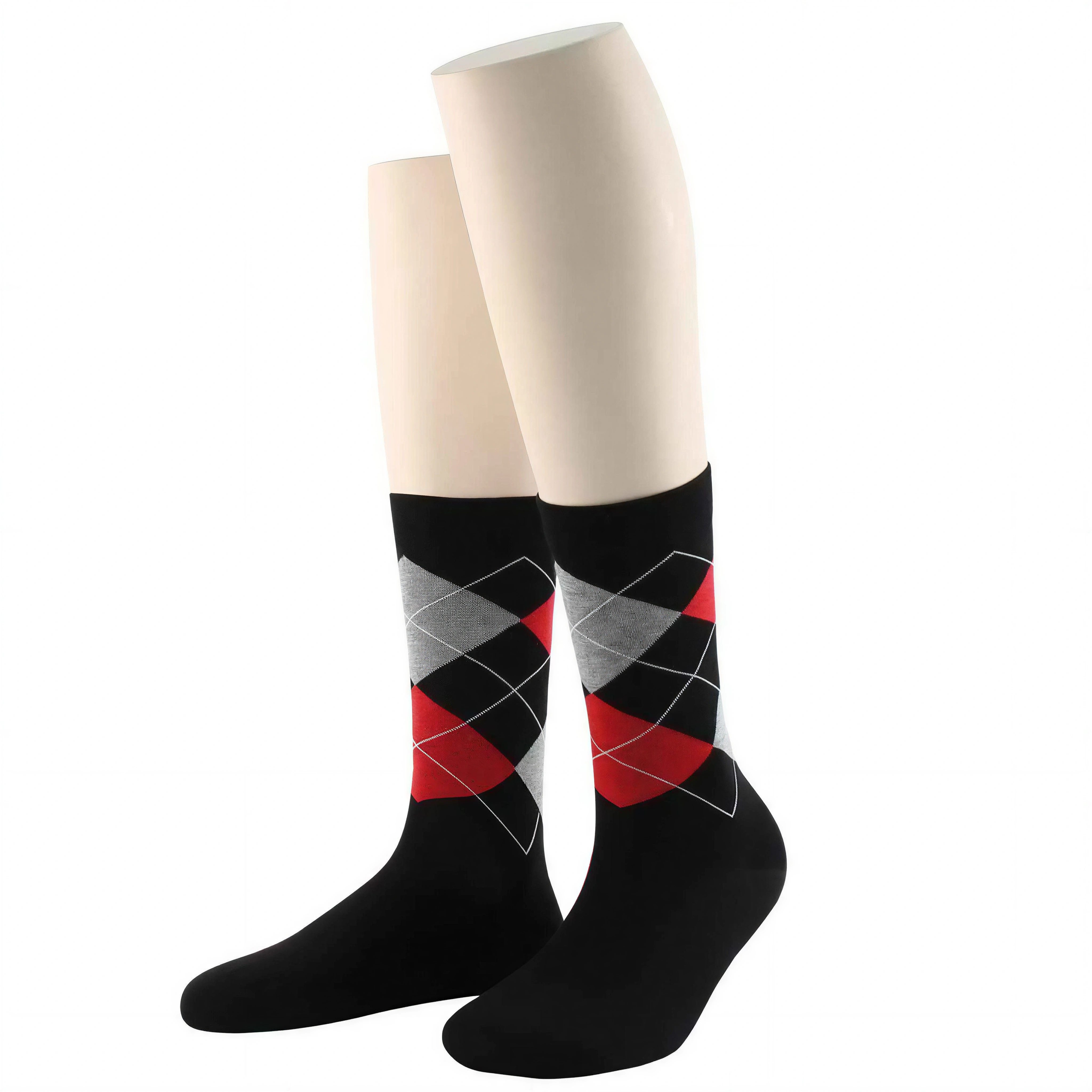 Wilox Basicsocken für Damen SCOTTISH ARGYLE (Spar-Pack, 2-Paar, 2 Paare) aus hautfreundlicher Baumwolle