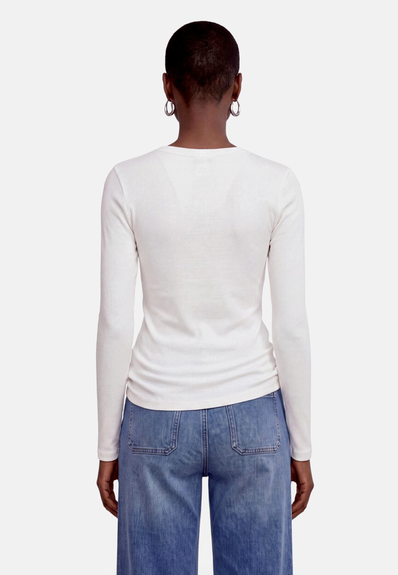 Zero Kurzarmshirt Damen figurbetont (1-tlg) Gerippt – Bild 3 von 5