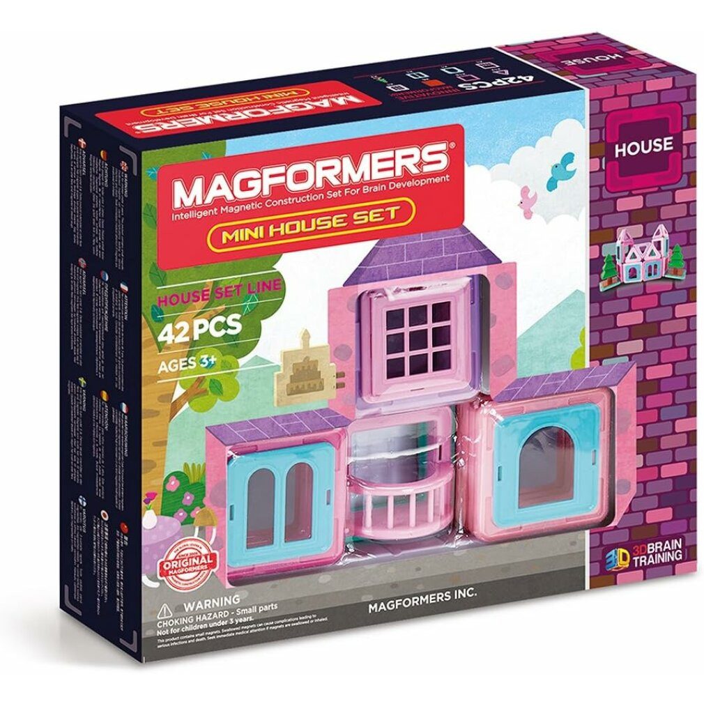 MAGFORMERS Mini-Haus Set 42 Teile Spielbausteine, (Packung)
