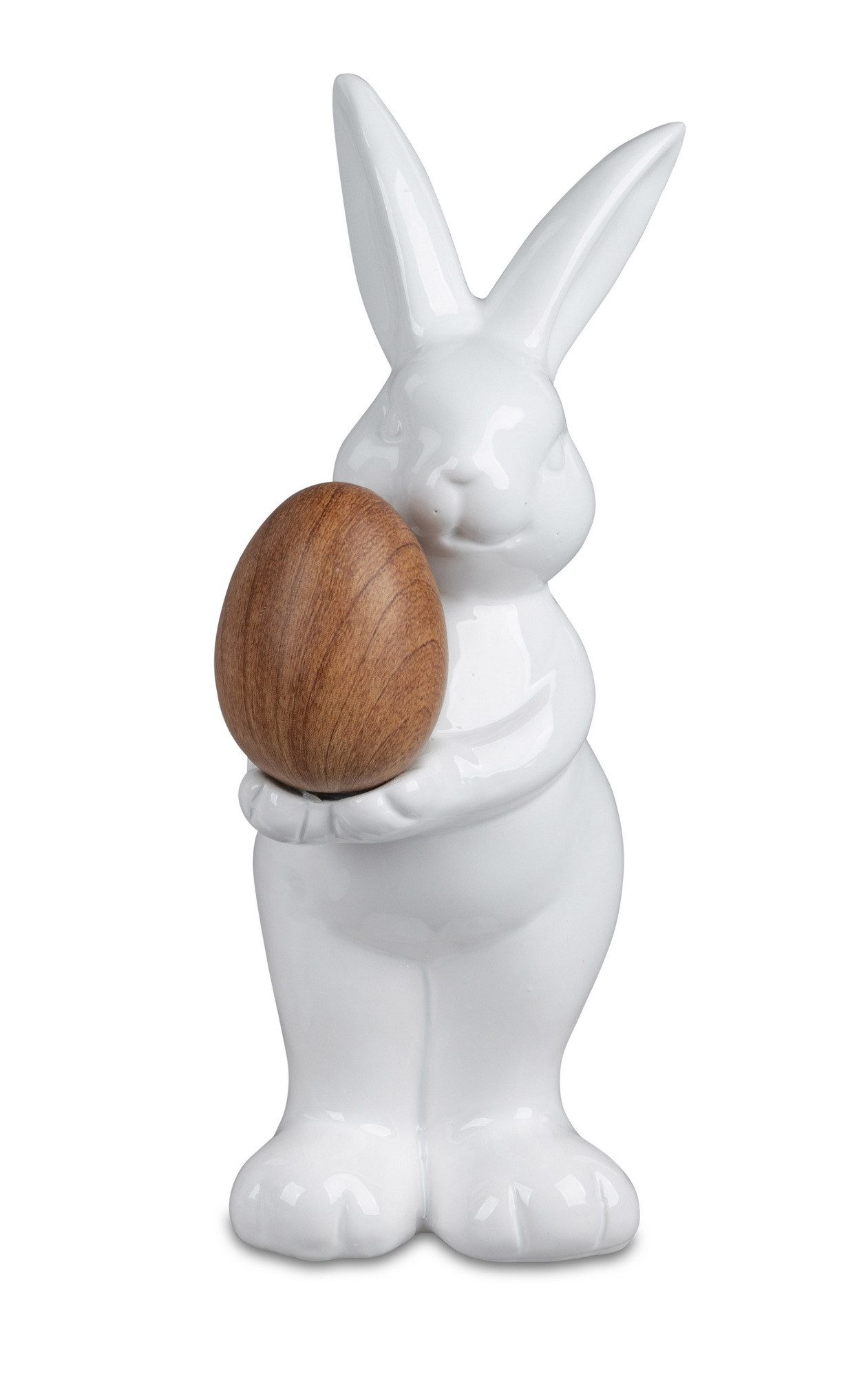 Osterhase Deko Hase Keramik Ei Oster Tier Figur Kaninchen Mann Skulptur Objekt
