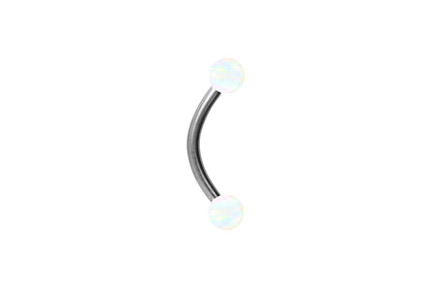PIERCINGLINE Bauchnabelpiercing Chirurgenstahl Banane SYNTHETISCHE OPALE (Bananen, 1-tlg)