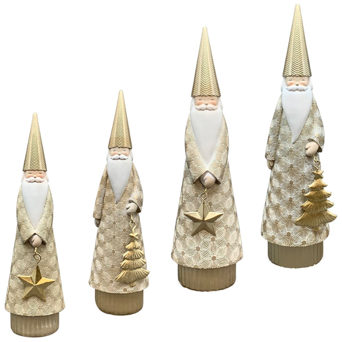 matches21 HOME & HOBBY Dekofigur Elegante Weihnachtsmann-Figur mit Stern in günstig online kaufen