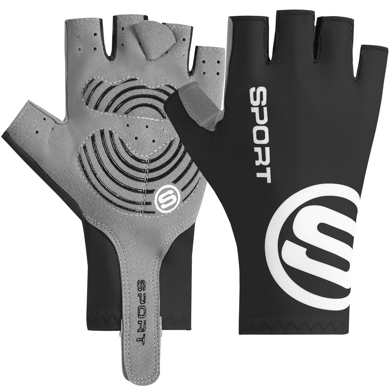 Sunicol Fahrradhandschuhe Halbfinger Rutschfeste und Stoßdämpfende Mountainbike Handschuhe Trainingshandschuhe für Crossfit, Bodybuilding, für Damen und Herren