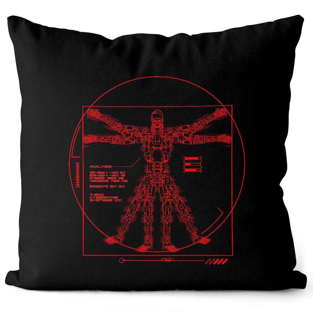 style3 Dekokissen, Vitruvian T-800 terminator arnold skynet schwarzenegger blu-ray