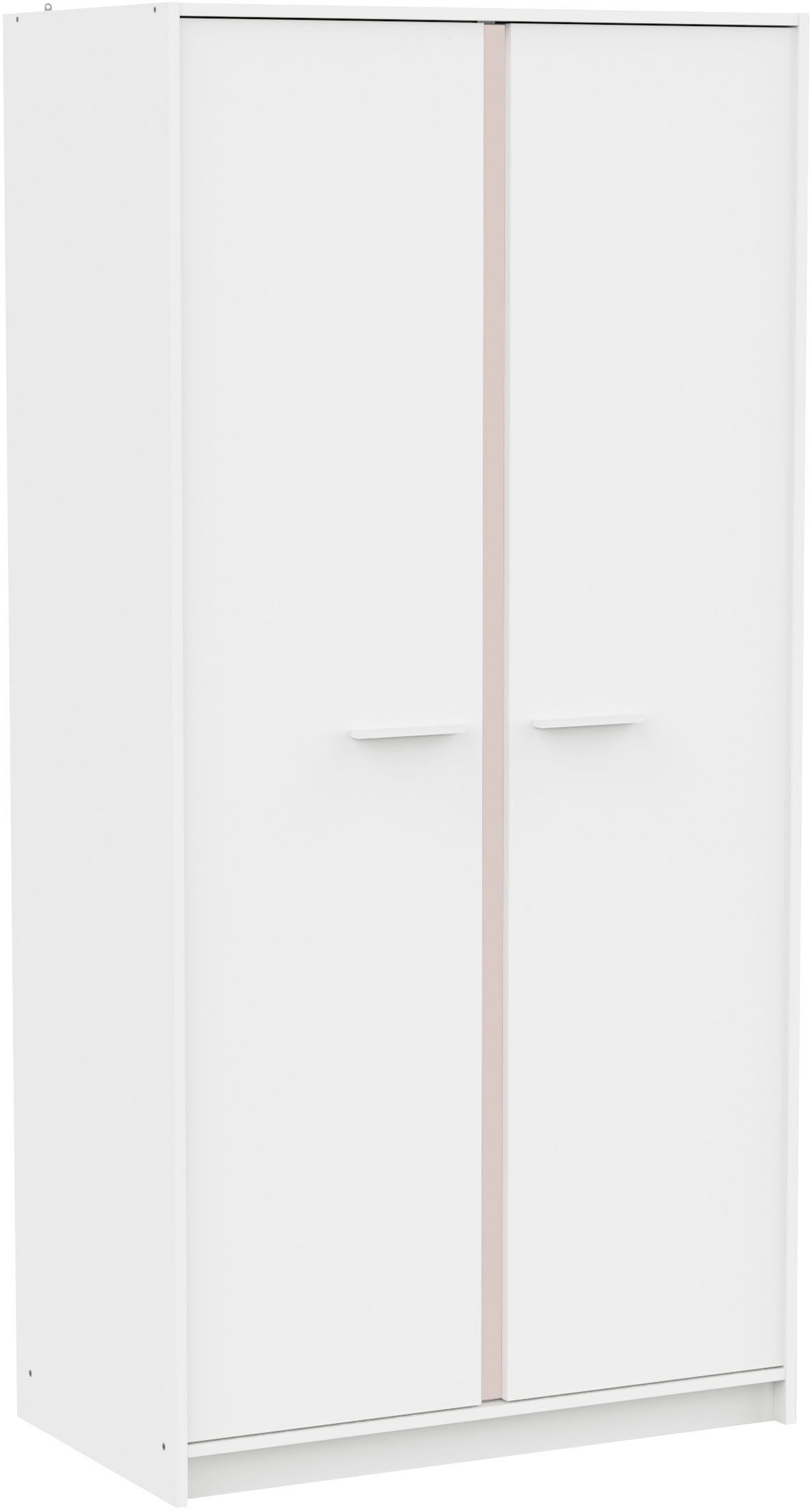 Demeyere GROUP Kinderkleiderschrank REVERSO, mit rosa oder dunklem Kontrast durch drehbare Paneele (B/H/T ca. 88,5/181/50 cm) 2 Kleiderstangen, 3 Regalböden, Made in France
