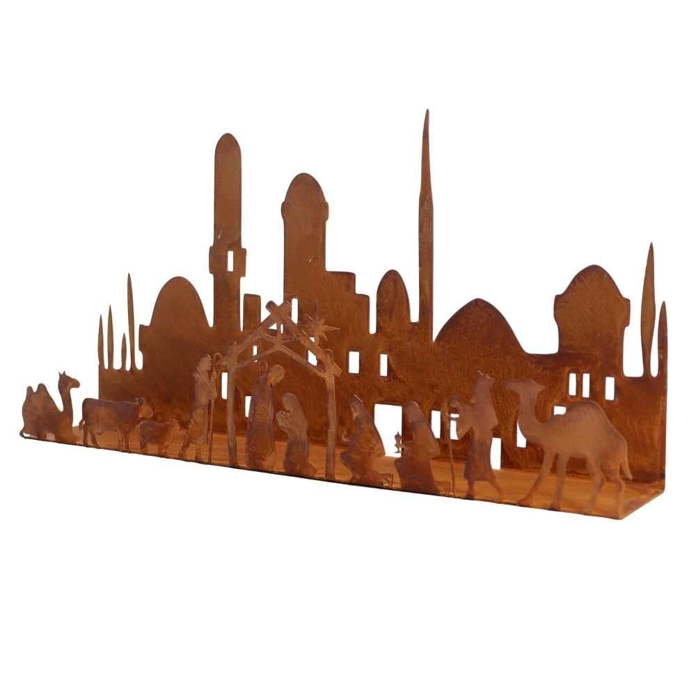 Krippe Krippe Weihnachten Kerzenhalter Metall Deko