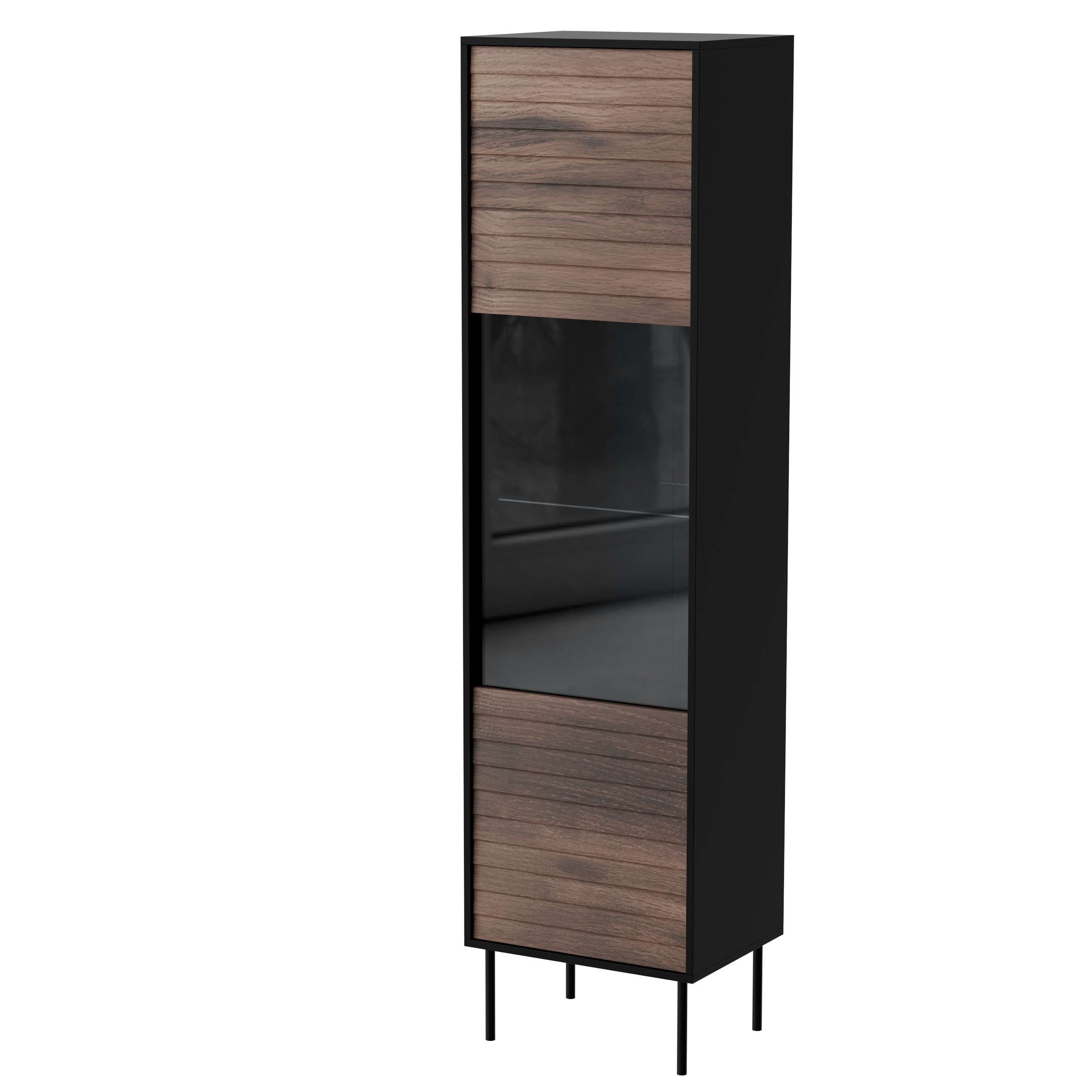99rooms Wohnwand Corn, (Set (4-St), Wohnmöbel), bestehend aus Kommode, Vitrine, Couchtisch, Lowboard