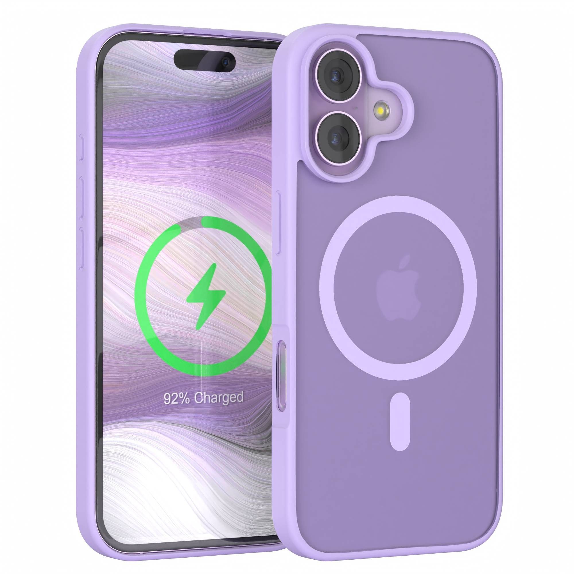 EAZY CASE Handyhülle Outdoor Case MagSafe für Apple iPhone 17 6,3 Zoll, Outdoor Handyhülle MagSafe Bumper mit Kameraschutz stoßfest Hell Lila