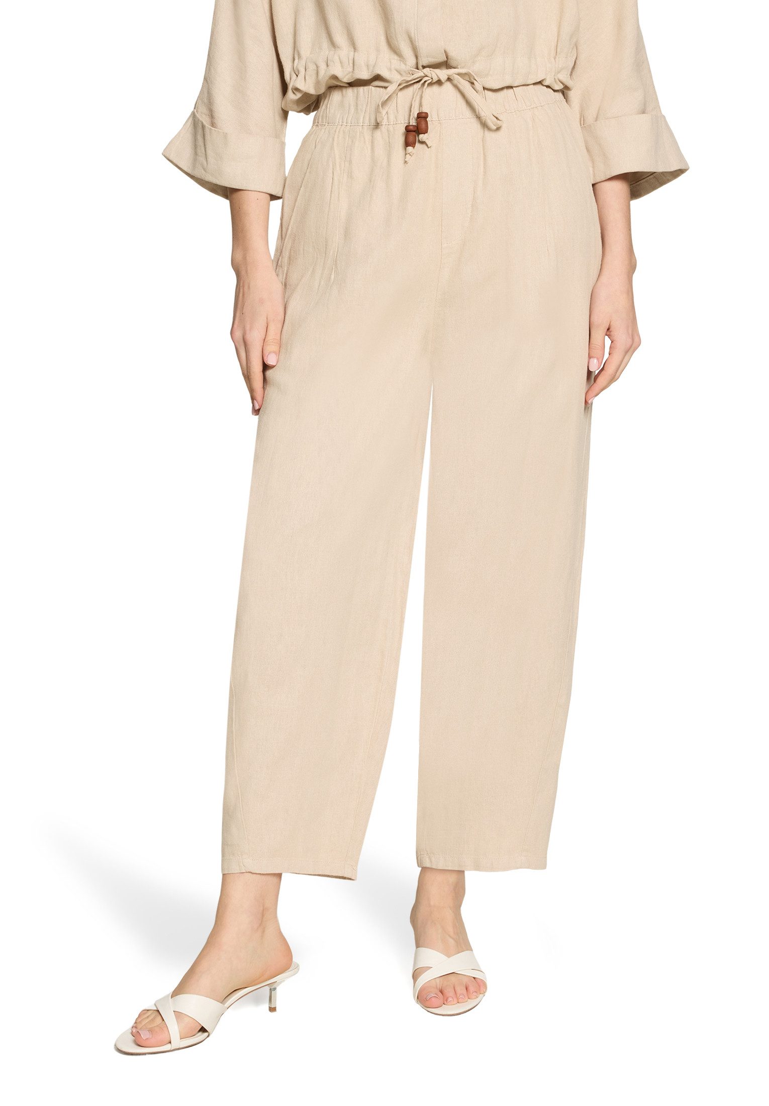 Cartoon Leinenhose Damen mit Gummizug