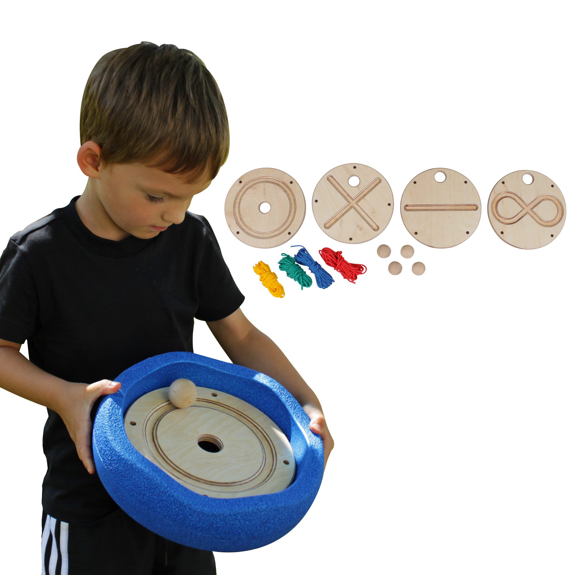 pedalo® Spiel Hand-Koordinationsscheiben Set /Murmelscheibe/Motorikspielzeug, Geschicklichkeitsspiel, Aktivitätsscheiben für die beliebten Stapelstein® Originals