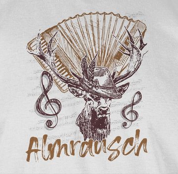 Shirtracer T-Shirt Almrausch Hirsch Tradition Alpen Almerer Mode für Oktoberfest Herren