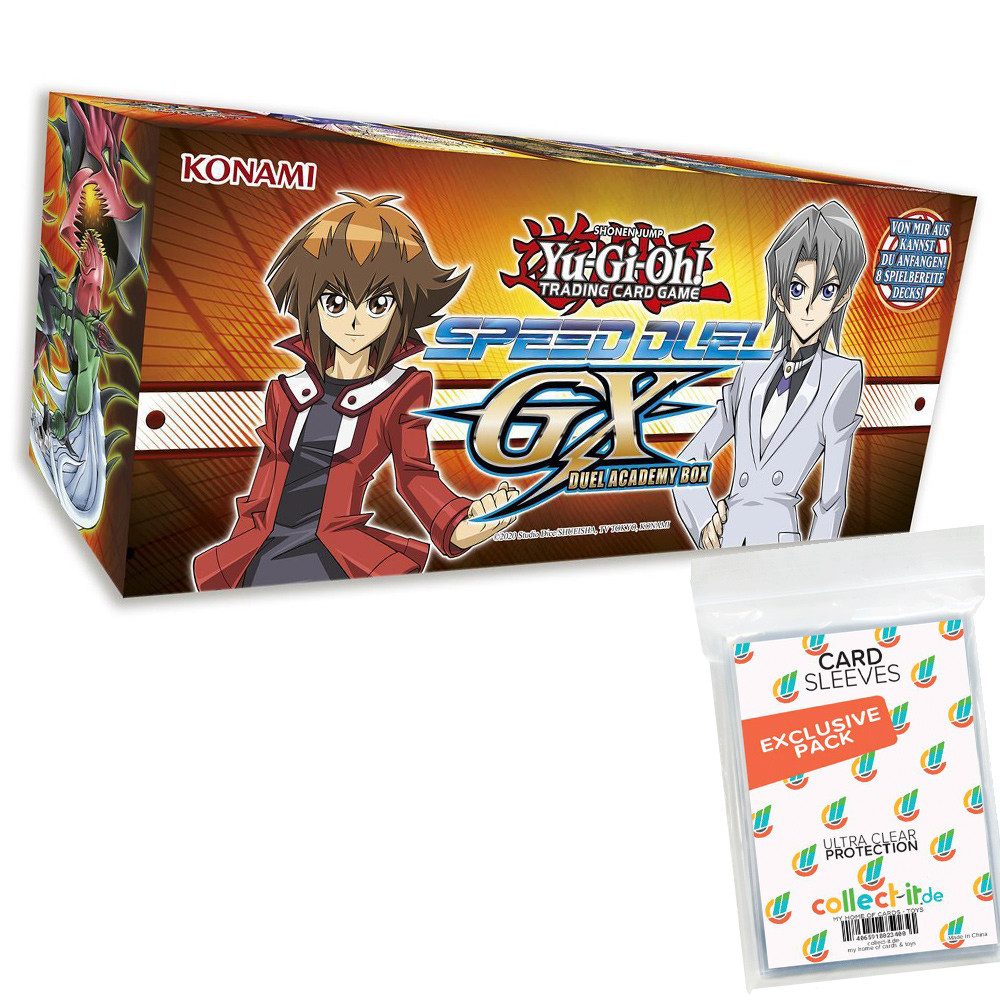 Yu-Gi-Oh Sammelkarte Yugioh Speed Duel Box GX: Duel Academy Deutsch + Sleeves