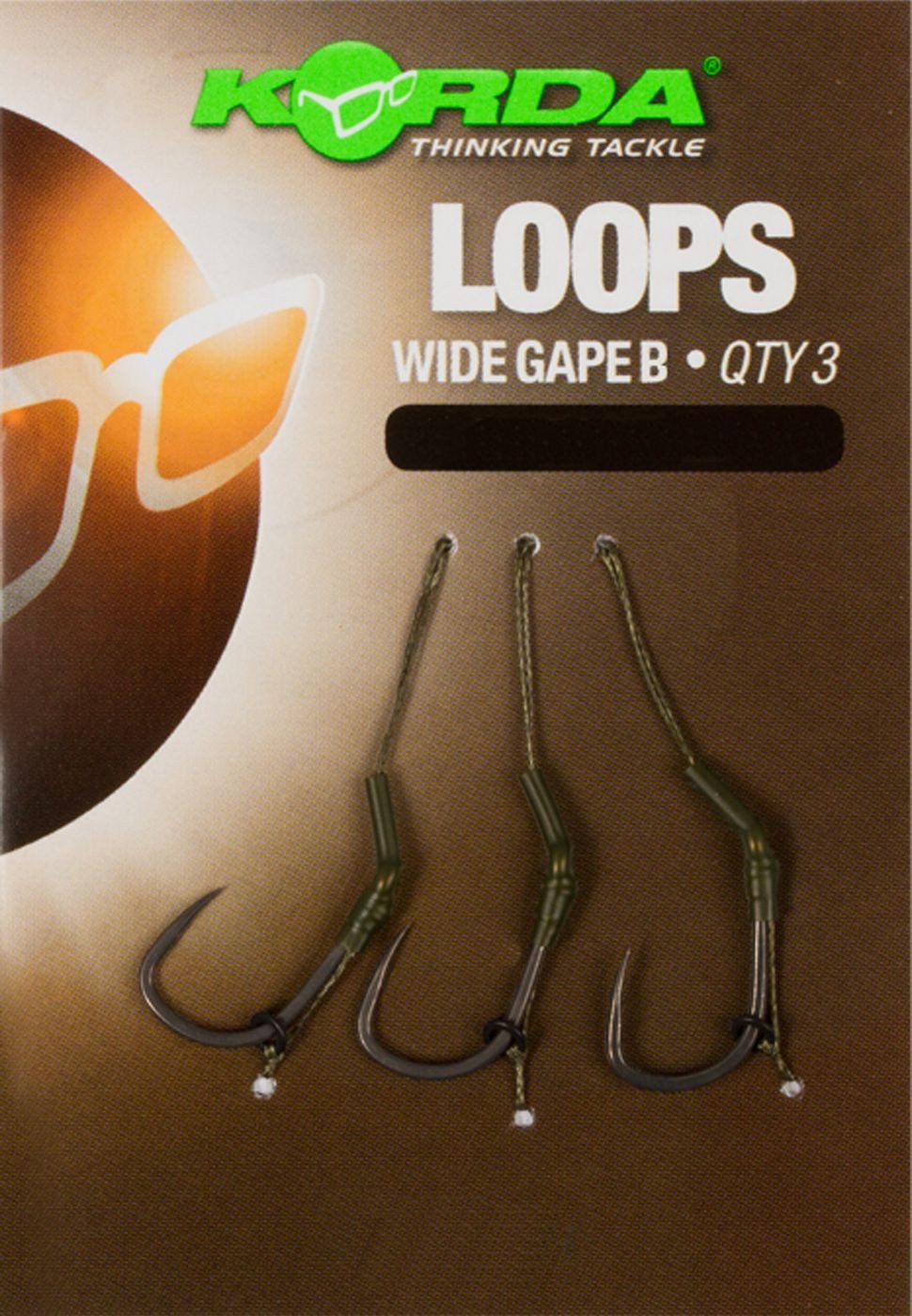 Korda Karpfenhaken Korda Loop Rigs DF Wide Gape 18lbs - 3 Karpfenrigs