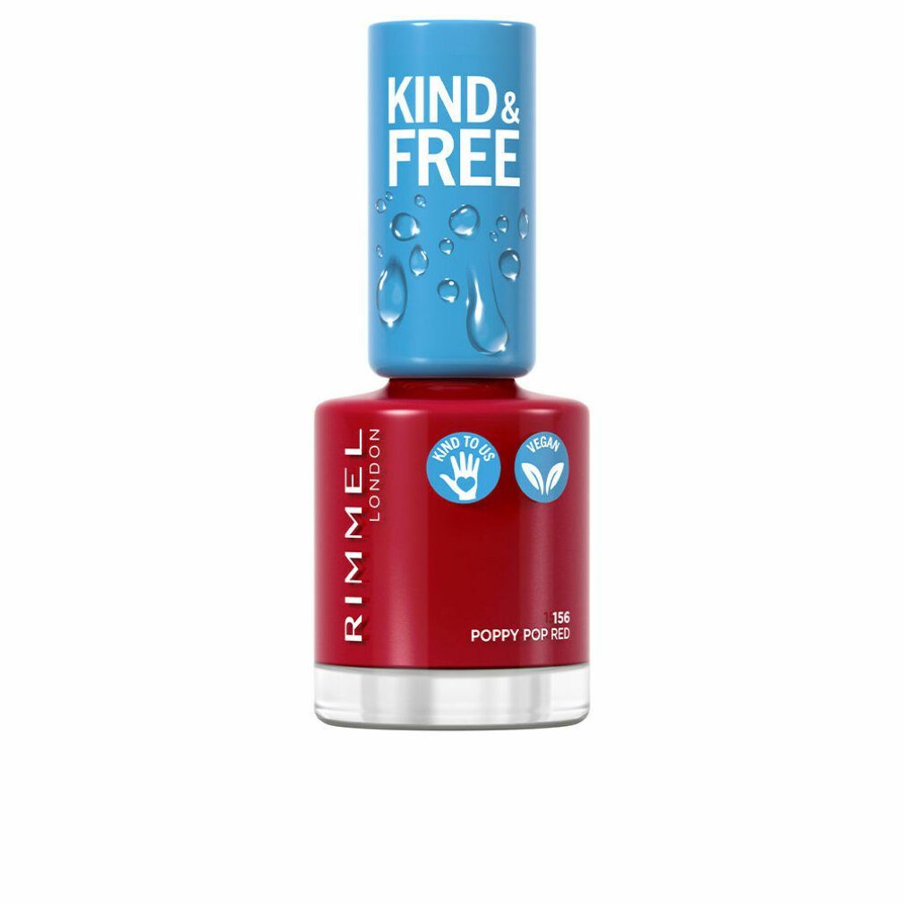 Rimmel Nagellack London Kind y Free Nail Polish 156-Poppy Pop Red