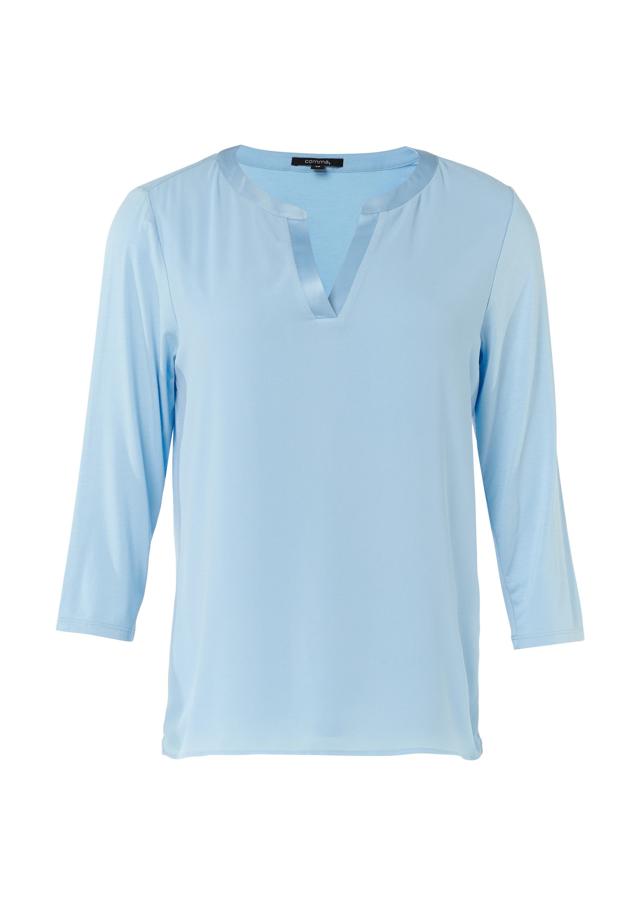 comma 3/4-Arm-Shirt T-Shirt Jersey-Shirt im Farbricmix mit 3/4-Ärmeln günstig online kaufen
