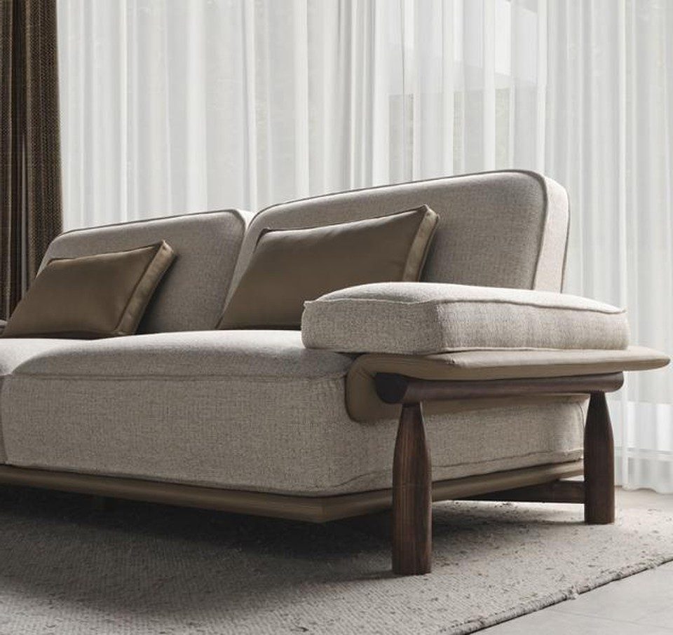 Xlmoebel Couchtisch Grau Rattan Beistelltisch für Terrasse im modernen Design, Made in Europa