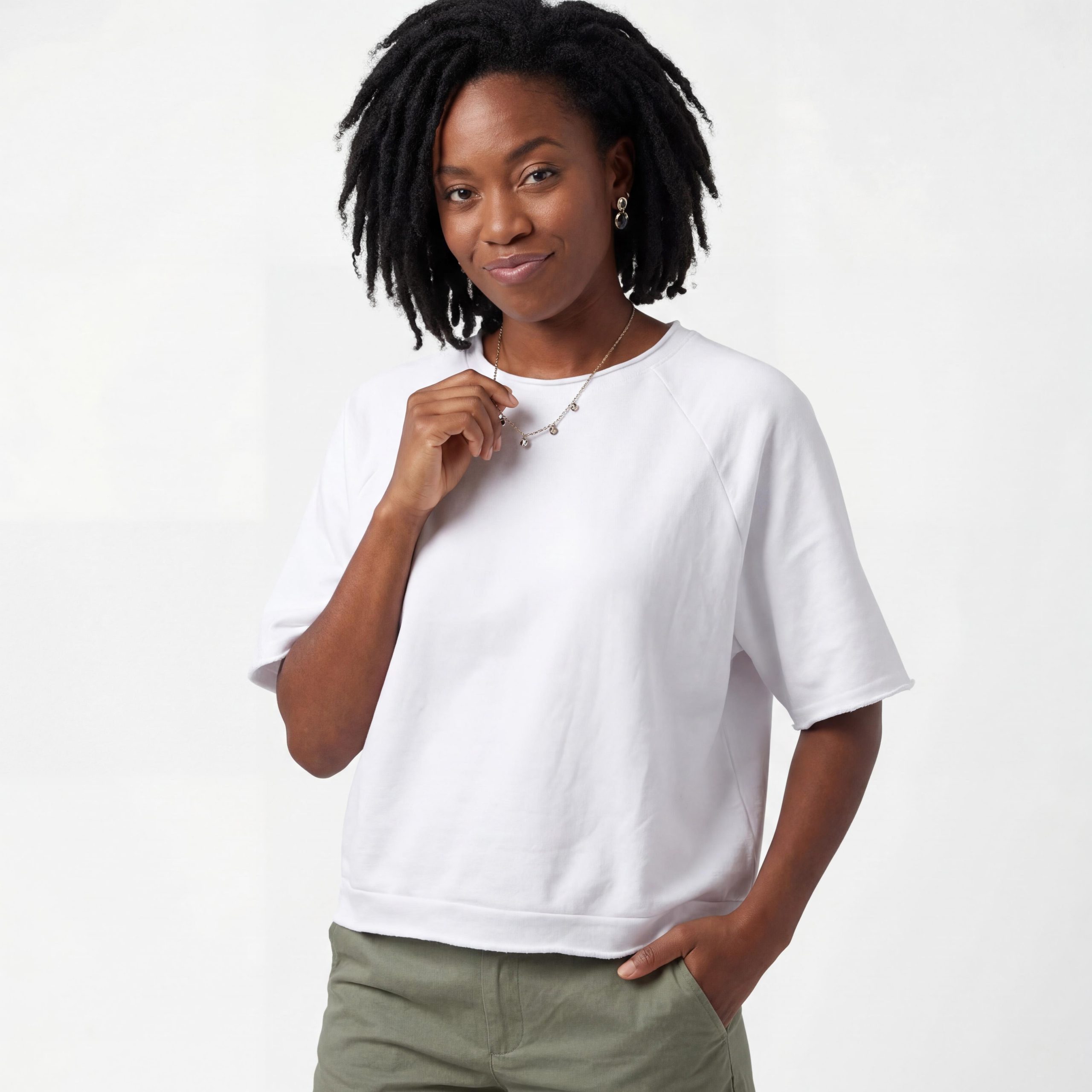 OriginalYou T-Shirt Damen Strand Sweatshirt Baumwoll Shirt Raglan Kurzarm Strand Sweater aus 100% Baumwolle, One Size 36-40 (oversize/klassisch)