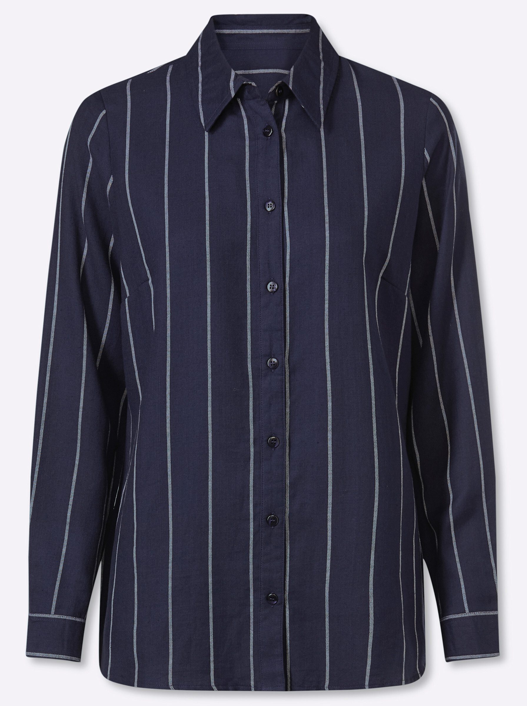 Klassische Bluse Longbluse Langarm
