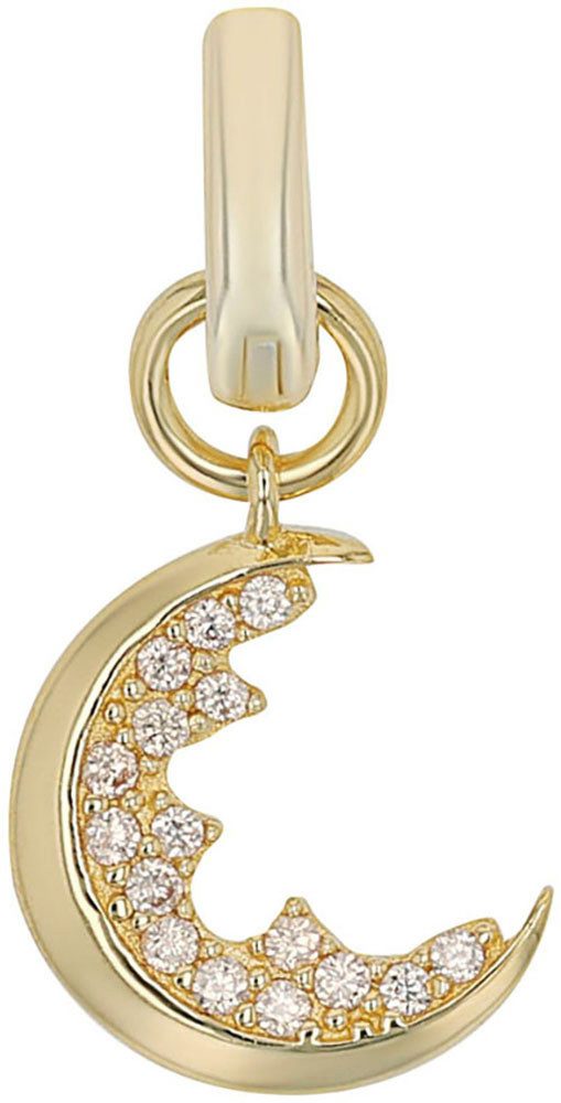 Amor Charm-Einhänger Mond, mit Zirkonia (synth)