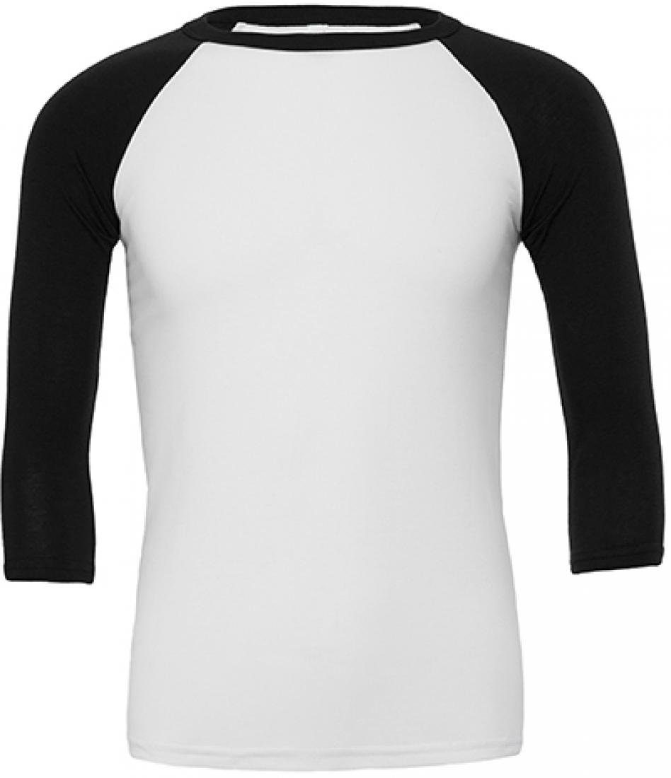 Bella + Canvas Langarmshirt Herren 3 / 4 Sleeve Baseball T-Shirt